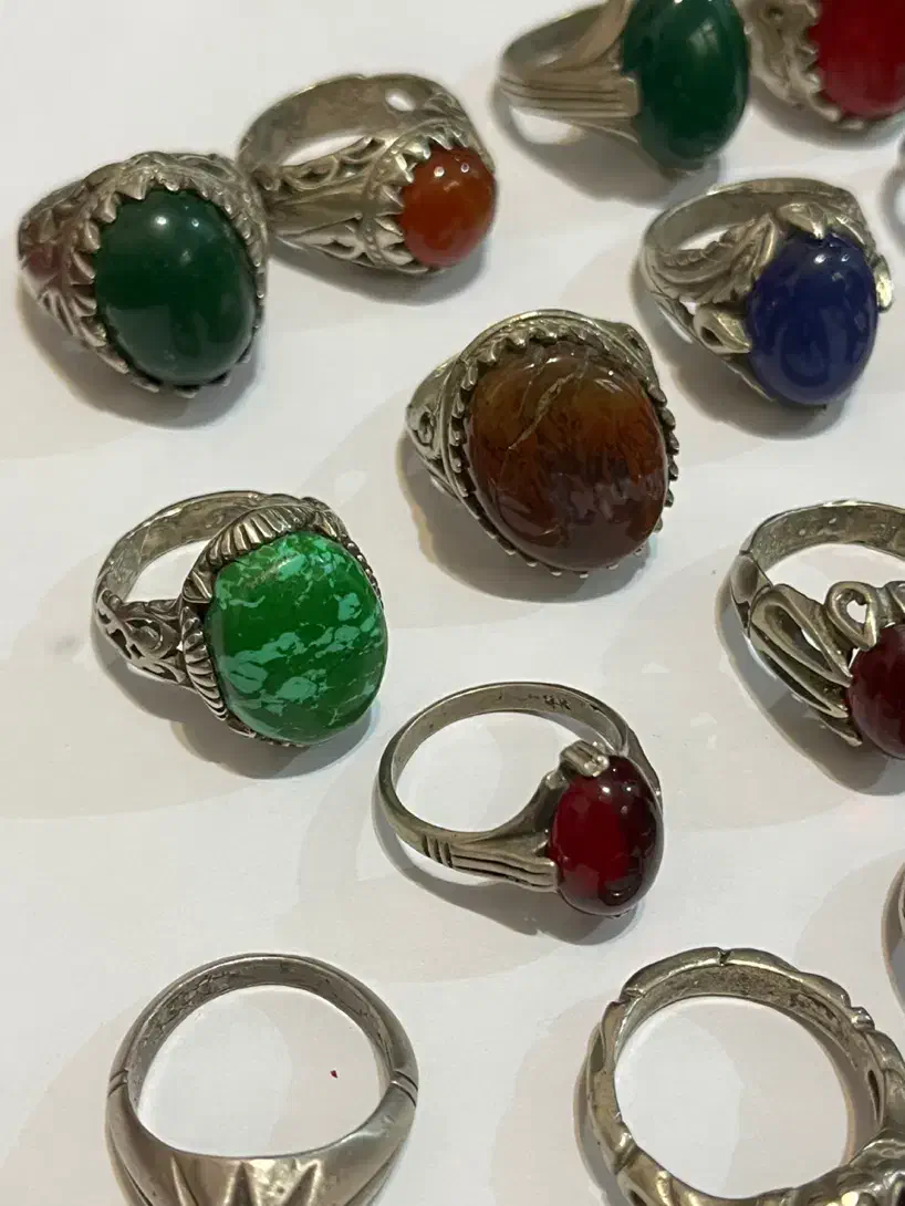 انوع انگشتر های سنگ معدنی طبیعی|بدلیجات|رشت, گلسار|دیوار