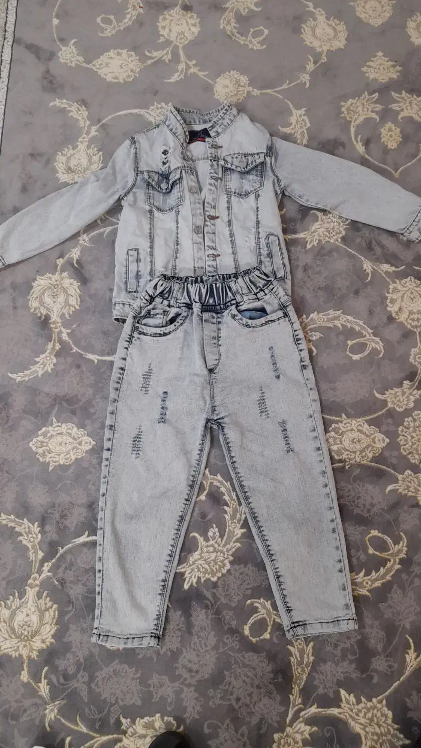 کت و شلوار جین دخترانه مناسب ۷ تا ۱۰|کفش و لباس بچه|بومهن, |دیوار