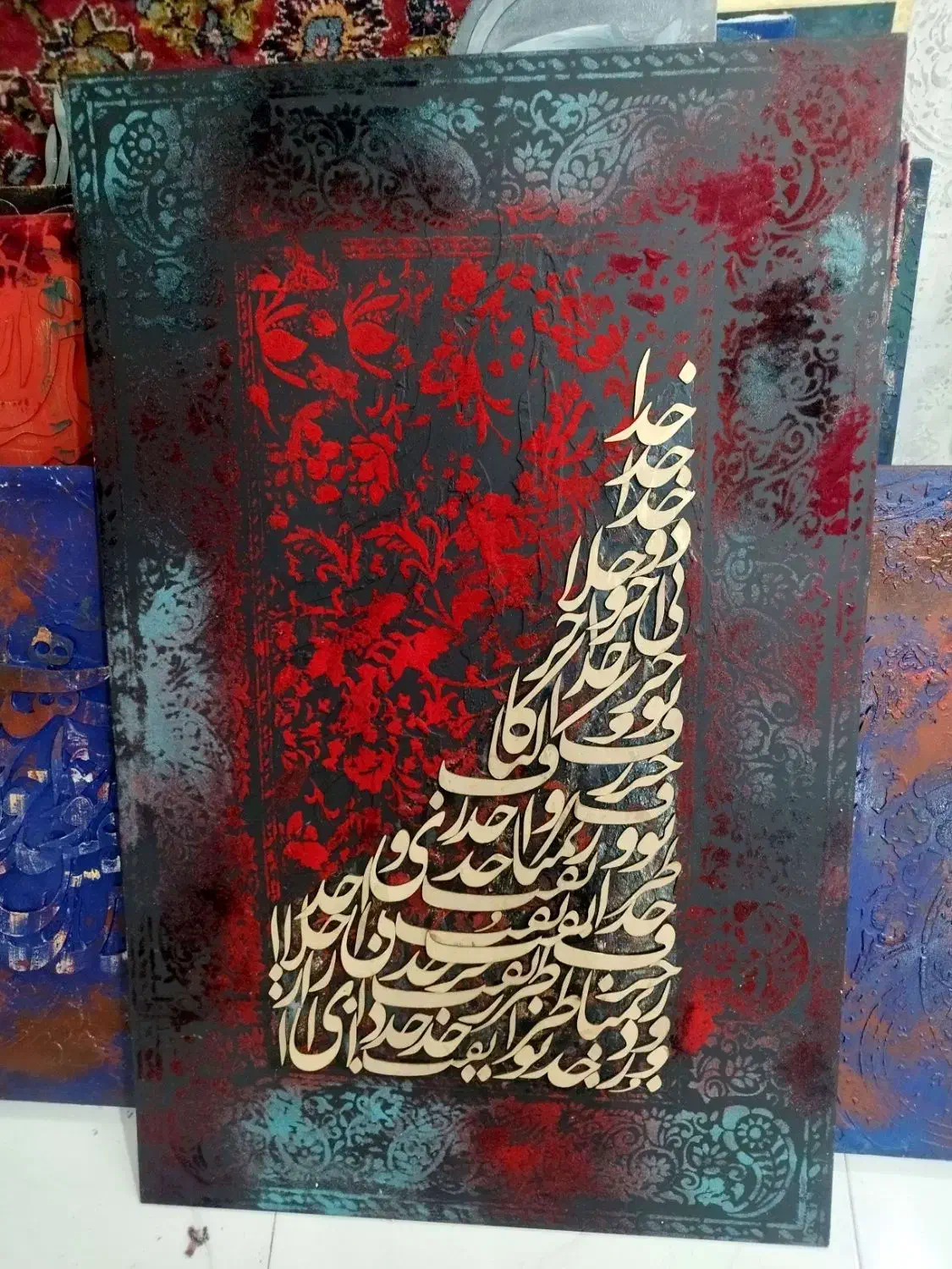 تابلو نقاشی  مینیمال خط پتینه مخمل هدیه کادو|تابلو، نقاشی، عکس|تهران, علی‌آباد|دیوار