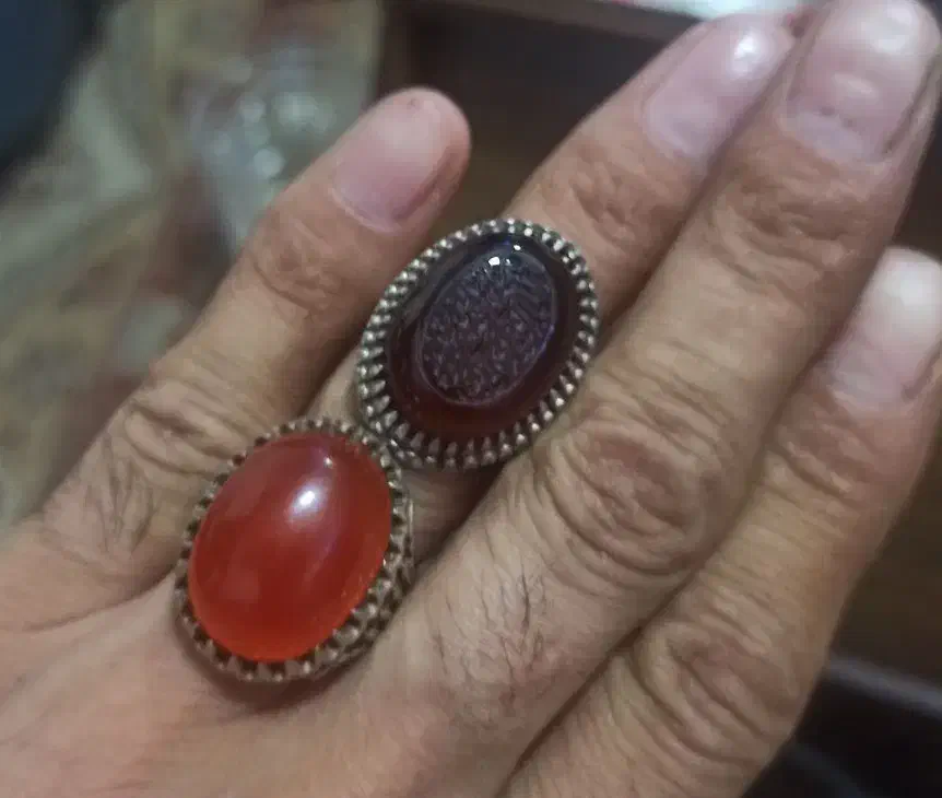 انگشترهای نقره عیار925باذکرچشم زخم عقیق یمنی و...|جواهرات|مرند, |دیوار