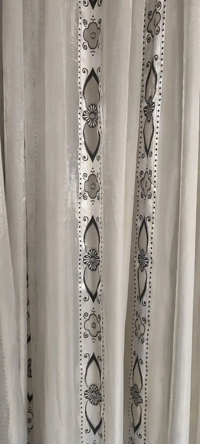 پرده با ملافه های زیر و میله استیل|پرده، رانر، رومیزی|تهران, نعمتآباد|دیوار