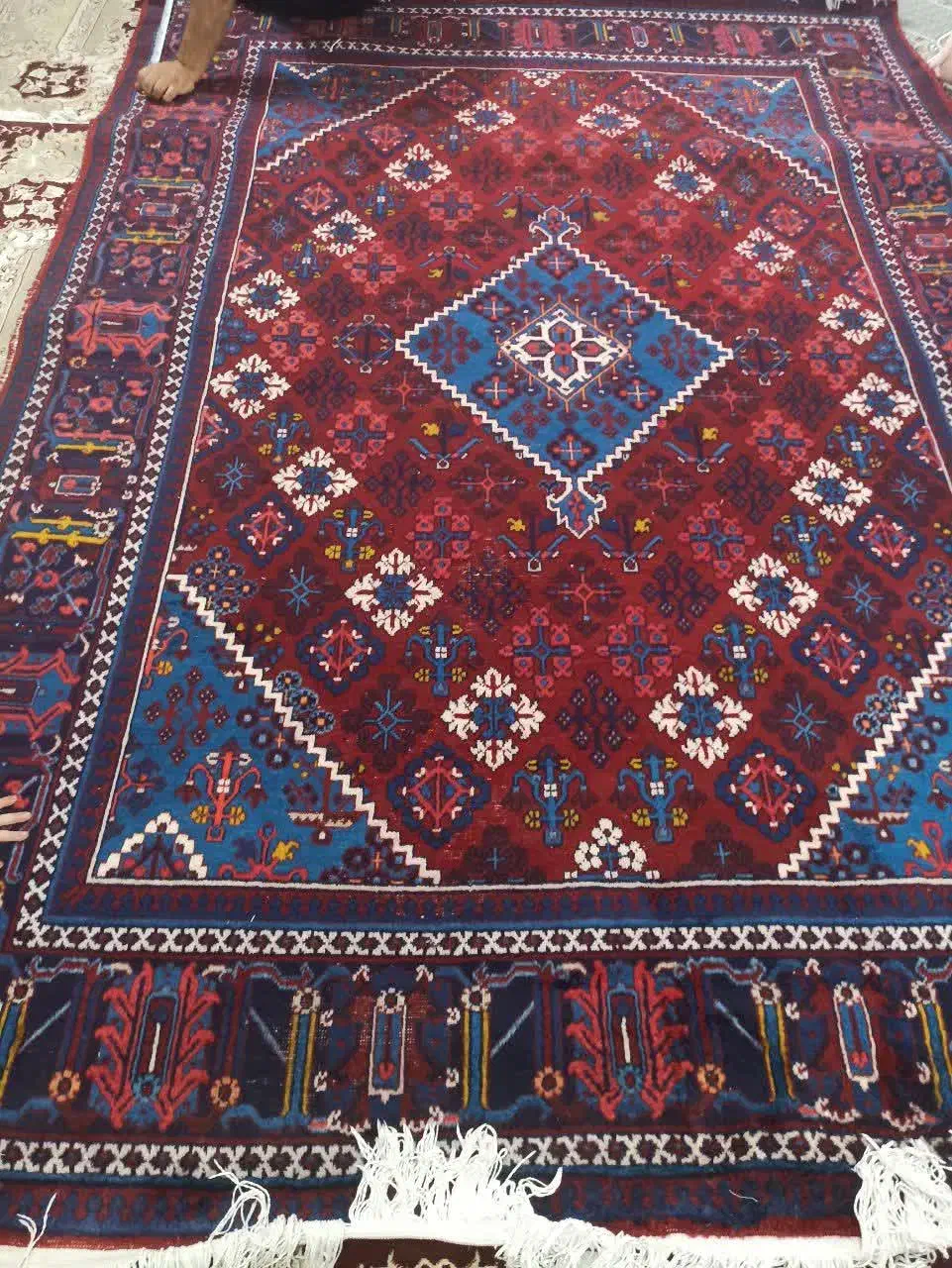 قالی دست بافت جوشقانی ۶متر|فرش|کاشان, کشاورز|دیوار