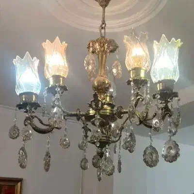 لوستر گل لاله 3شاخه|لوستر و چراغ آویز|ملارد, |دیوار