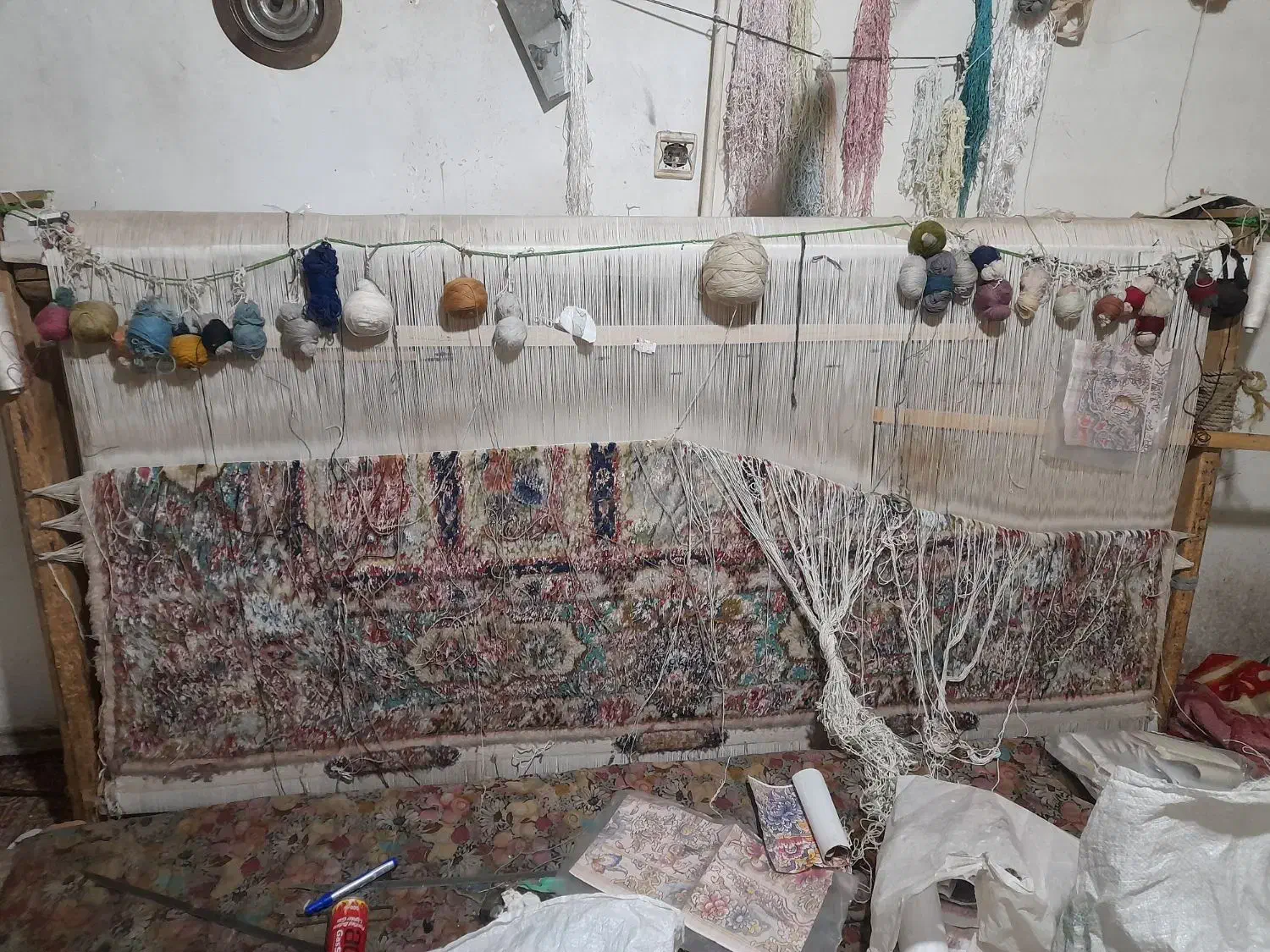 قالی نیمه کاره|فرش|تبریز, |دیوار