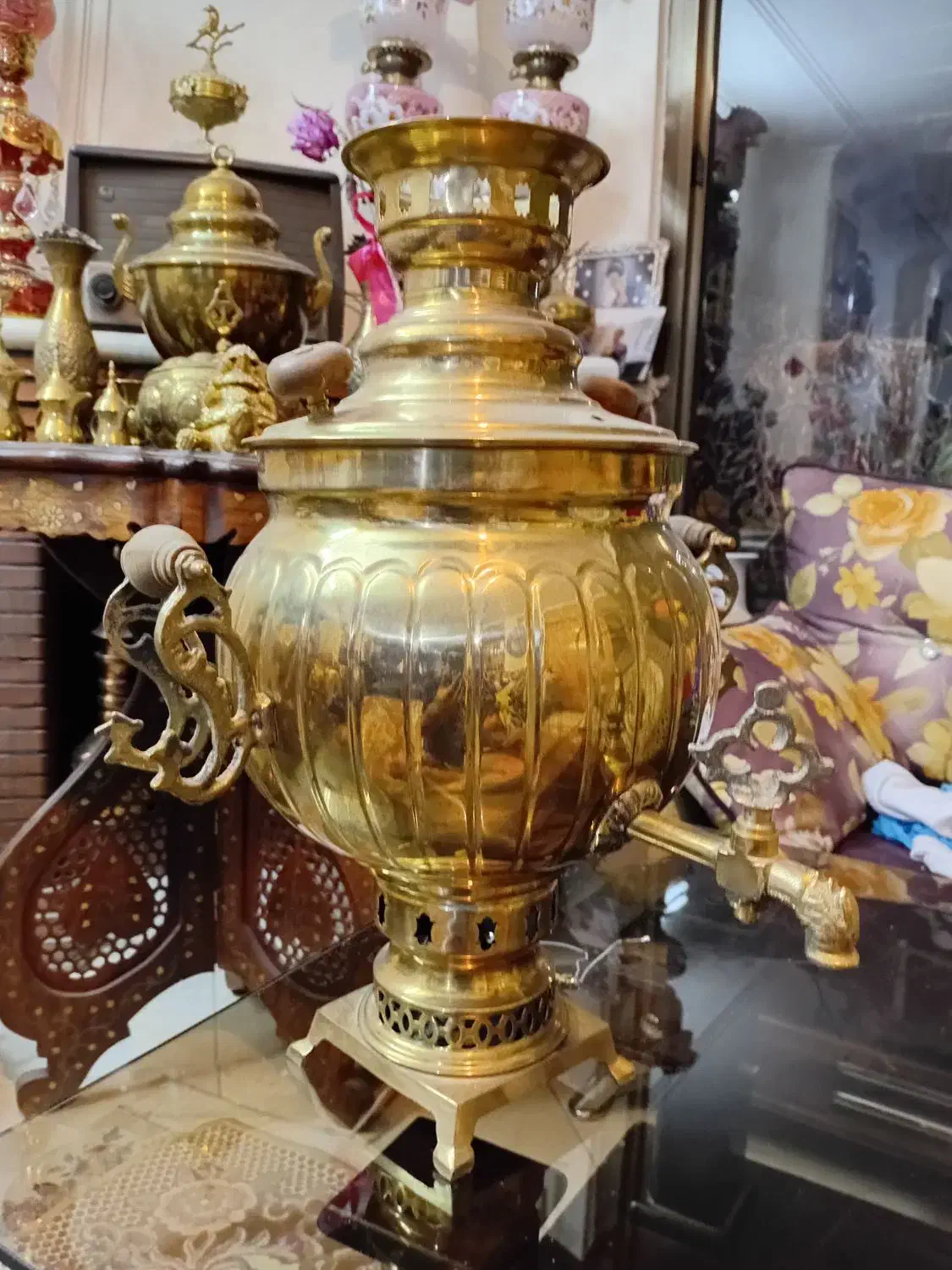 سماور ذغالی ۶لیتری بزرگ ضخیم|کلکسیون و سرگرمی|اصفهان, باغ دریاچه|دیوار