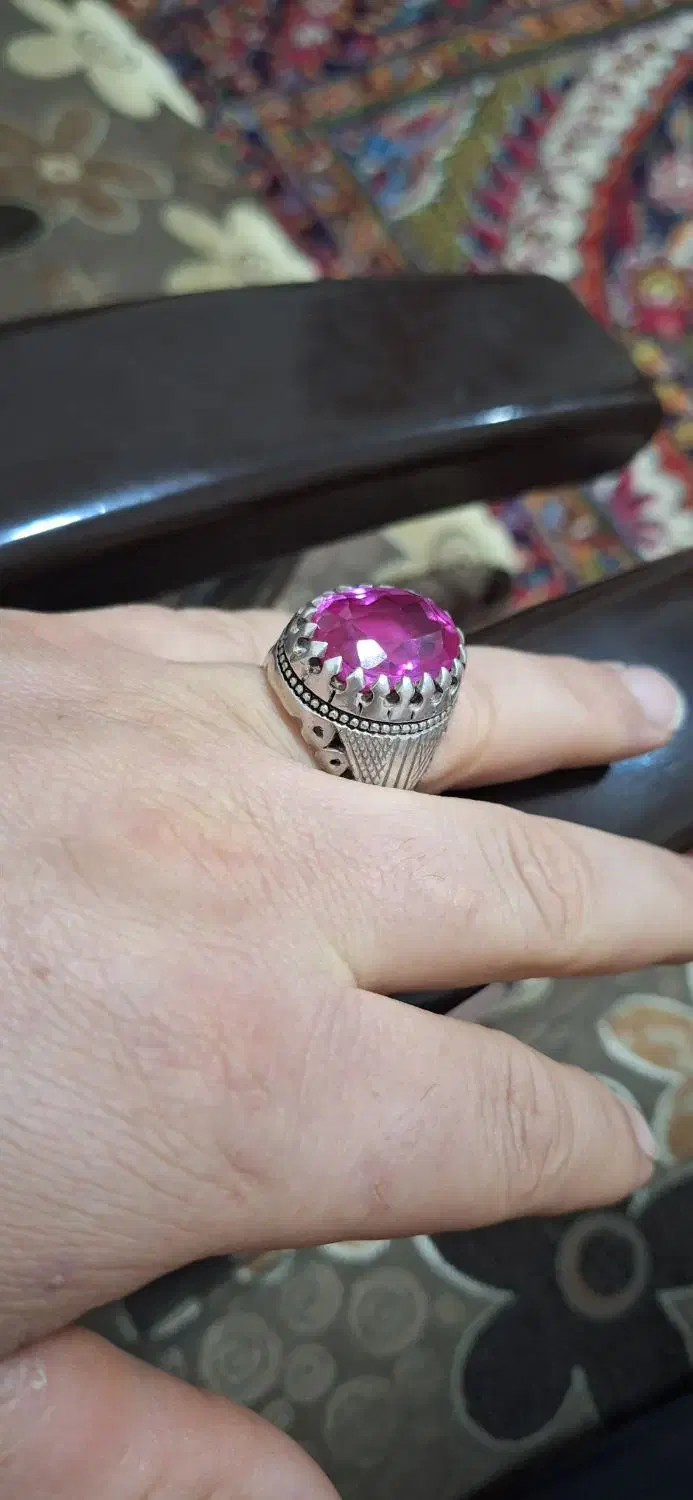 انگشتر دست ساز جباری نقره 65 گرمی یاقوت سرخ|جواهرات|سلماس, |دیوار