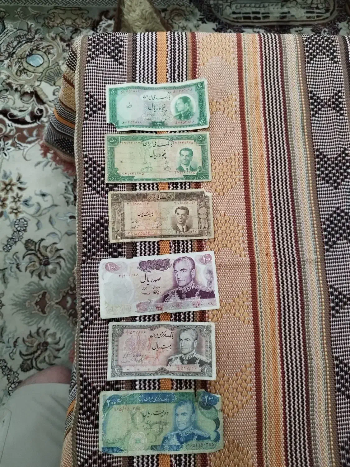 انواع اسکناس عتیقه|کلکسیون سکه، تمبر، اسکناس|مشهد, فلسطین|دیوار