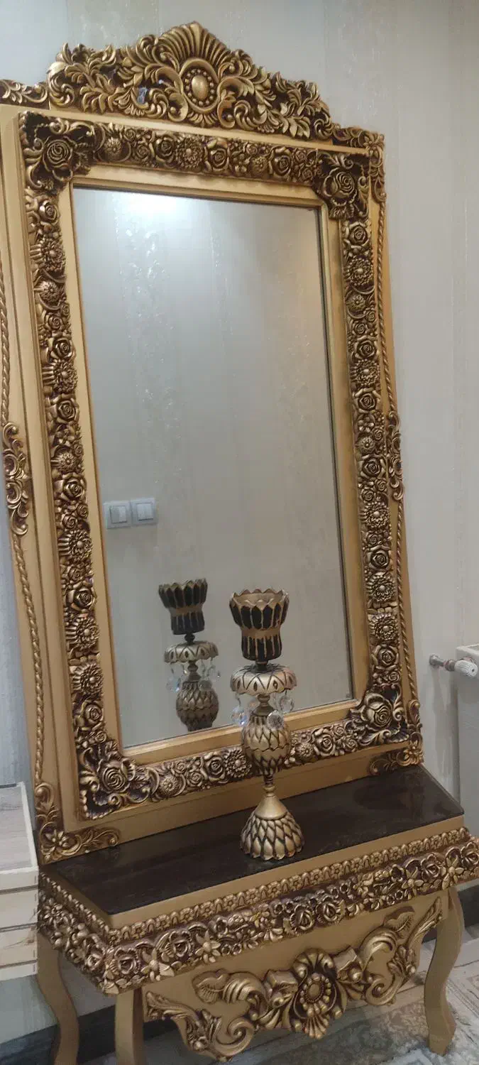 اینه وشعمدون نو نو درحد جنس چوب|آینه|شیراز, دلجو|دیوار