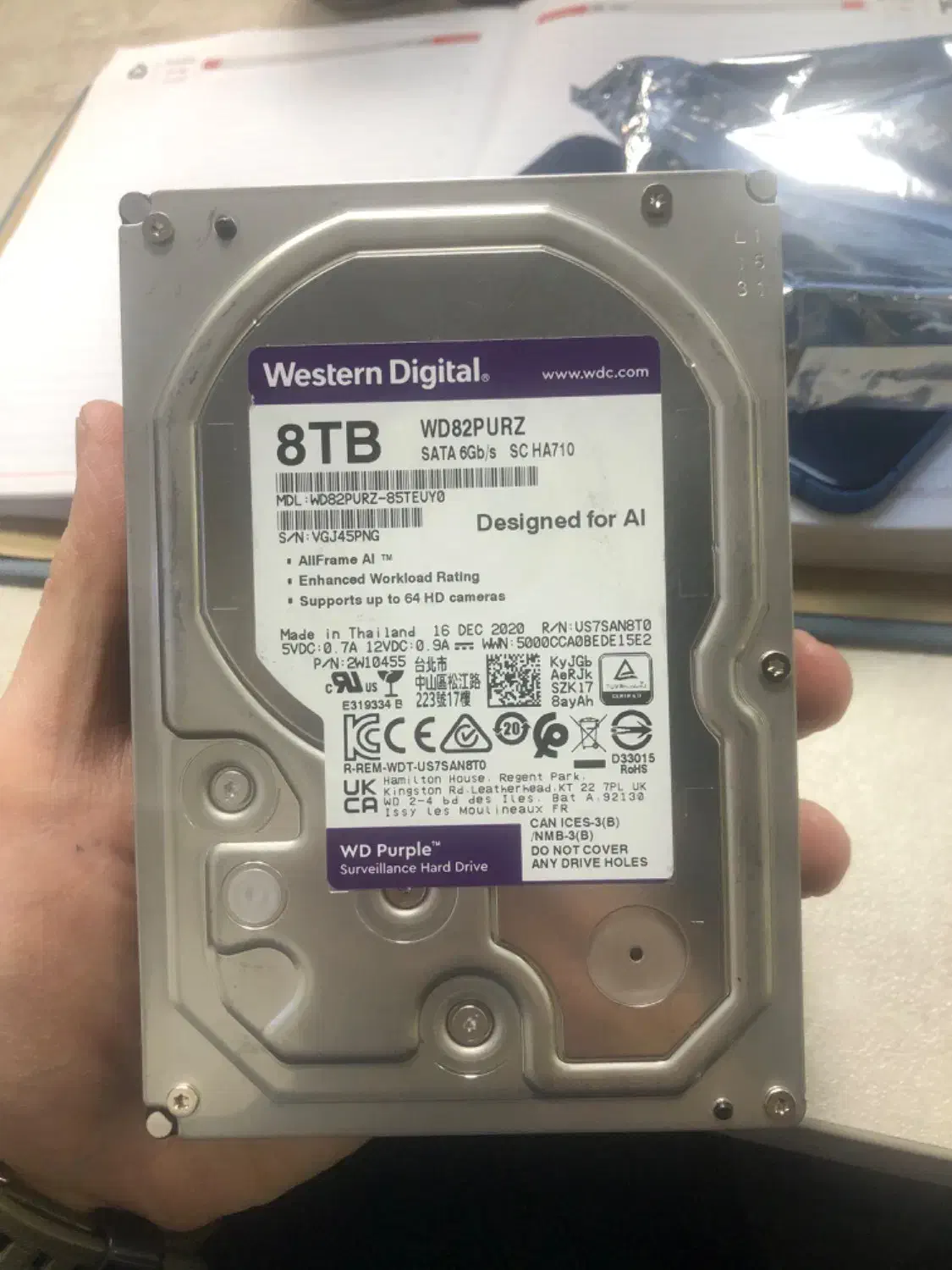 هارد ۸ ترا وسترن بنفش|قطعات و لوازم جانبی رایانه|تهران, فلسطین (میدان انقلاب)|دیوار