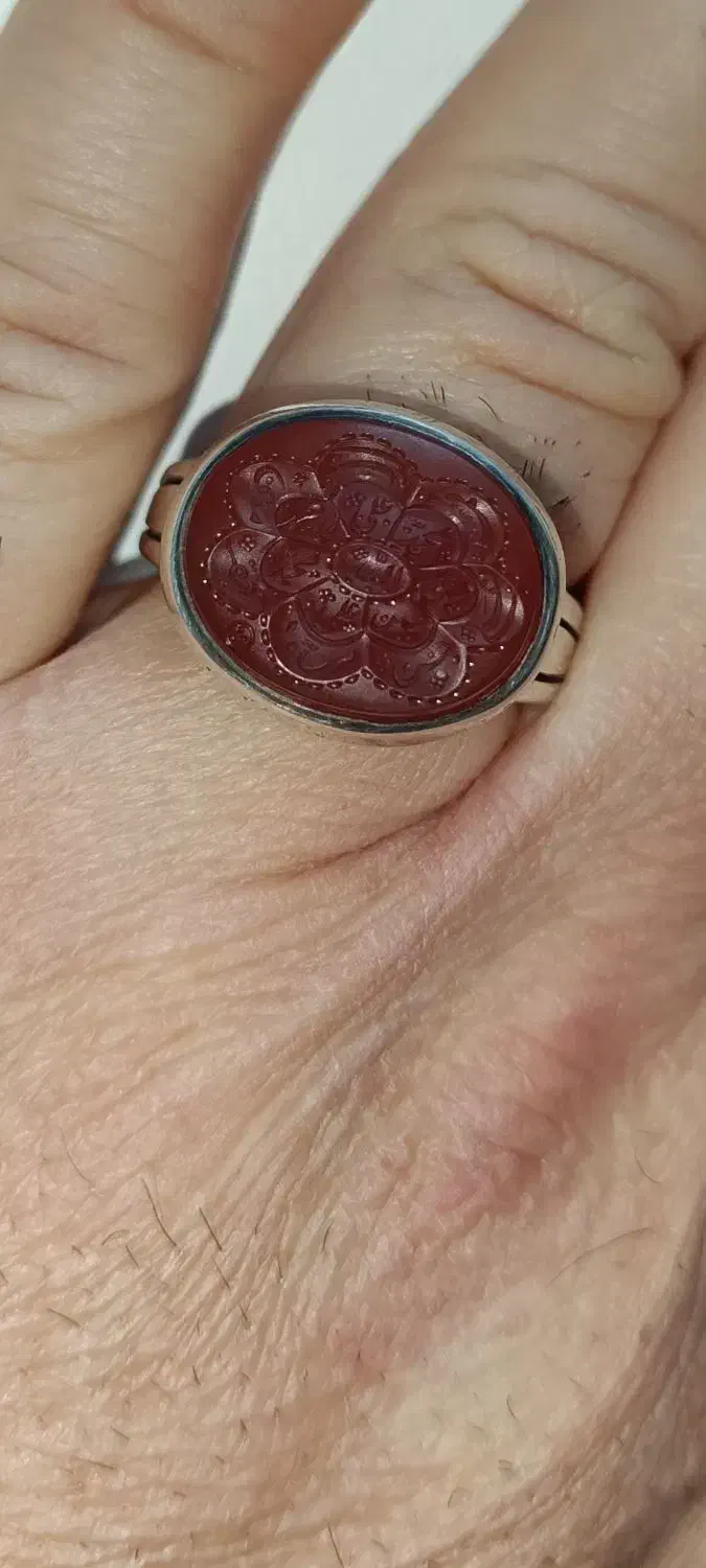 انگشتر نقره خط استاد ضابطی ۱۴ معصوم|جواهرات|خرم‌آباد, |دیوار