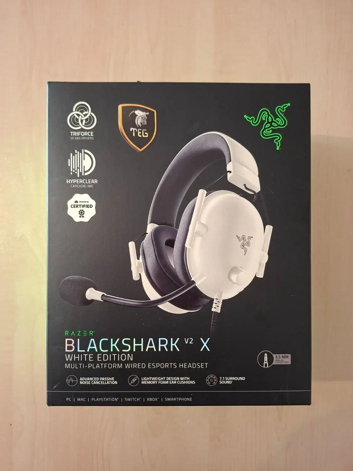 هدست گیمینگ Razer Blackshark V2X به همراه پایه|قطعات و لوازم جانبی رایانه|تهران, شهرک غرب|دیوار