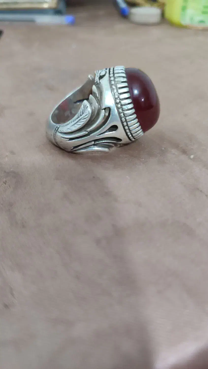 انگشتر نقره فیروزه وعقیق چهار مهر|جواهرات|اسلام‌‌آباد غرب, |دیوار