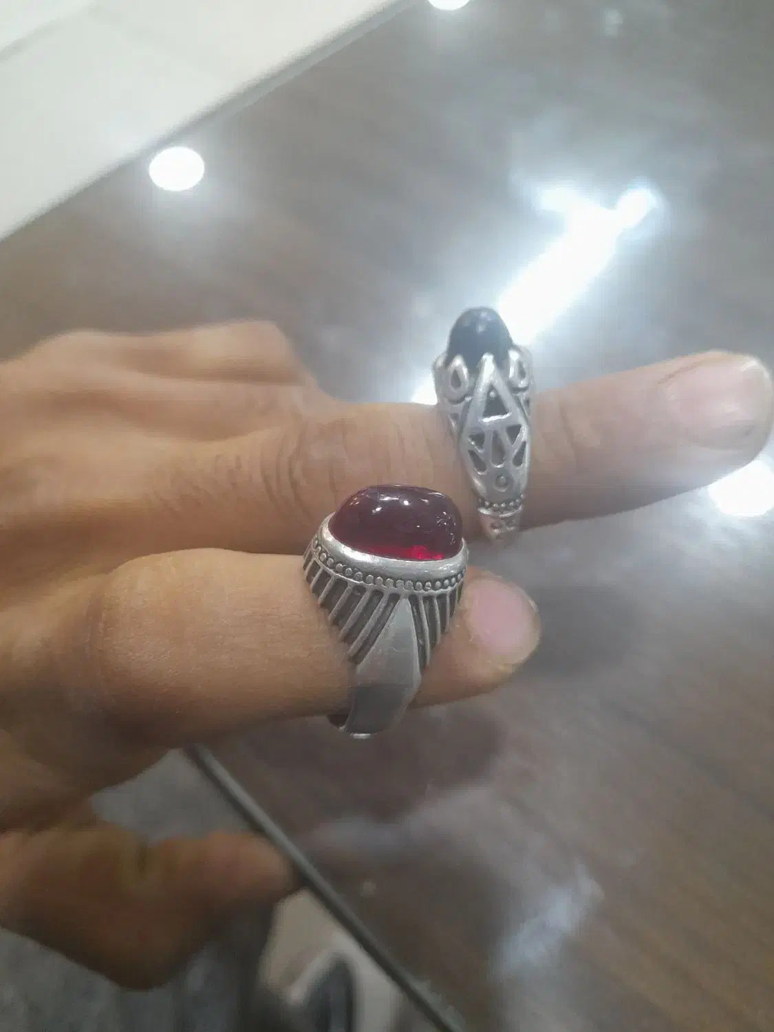 دو عدد انگشتر نقره|جواهرات|بجنورد, |دیوار