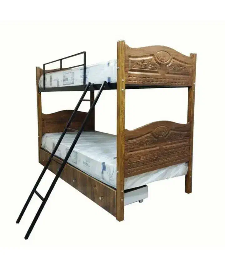 تختخواب دو طبقه/قابلیت تبدیل به تخت تک نفره|تخت و سرویس خواب|خمینیشهر, |دیوار