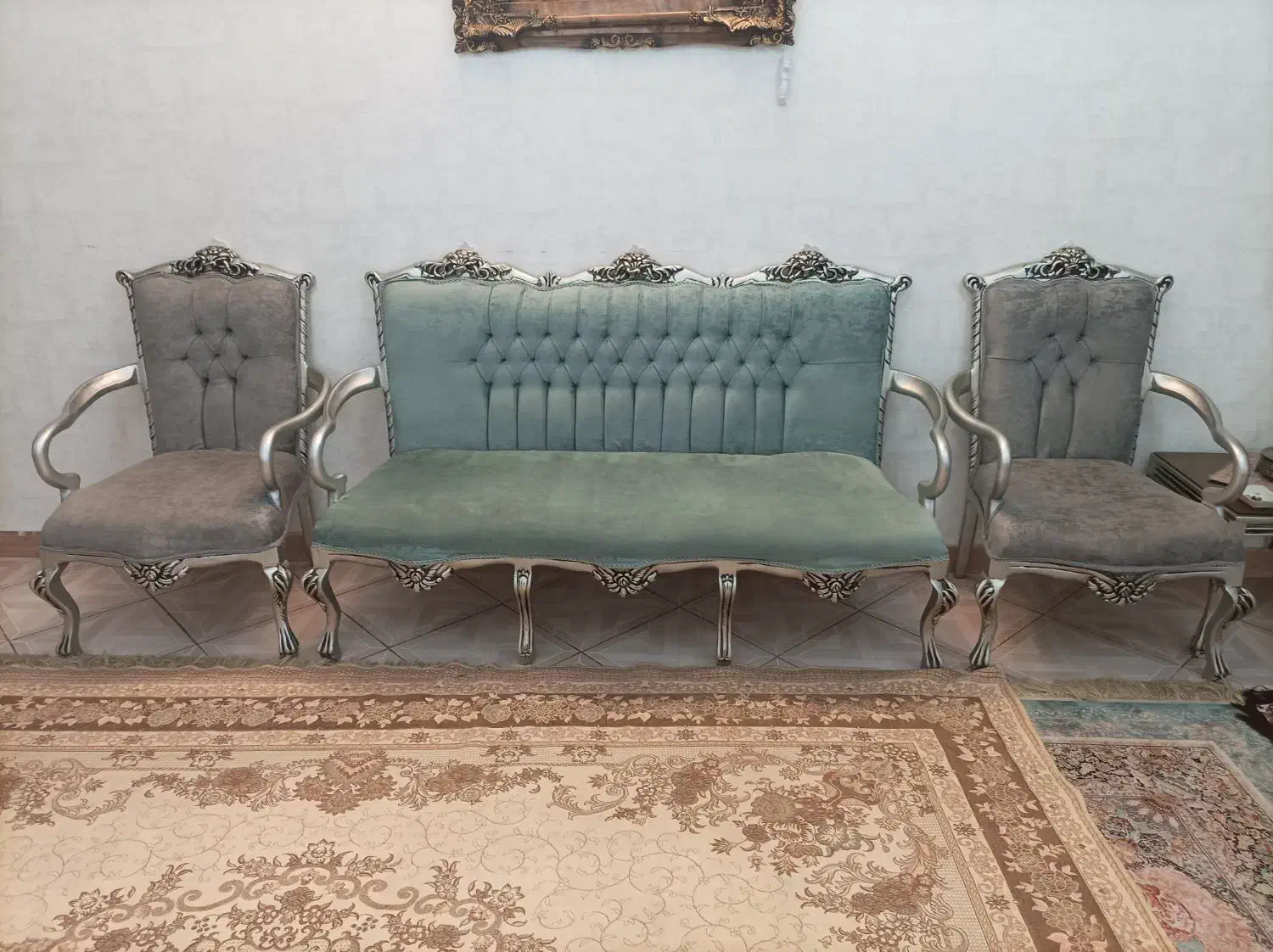 یک دست مبل تمام استیل 9نفره|مبلمان خانگی و میز عسلی|اسلامشهر, شهرک قائمیه|دیوار