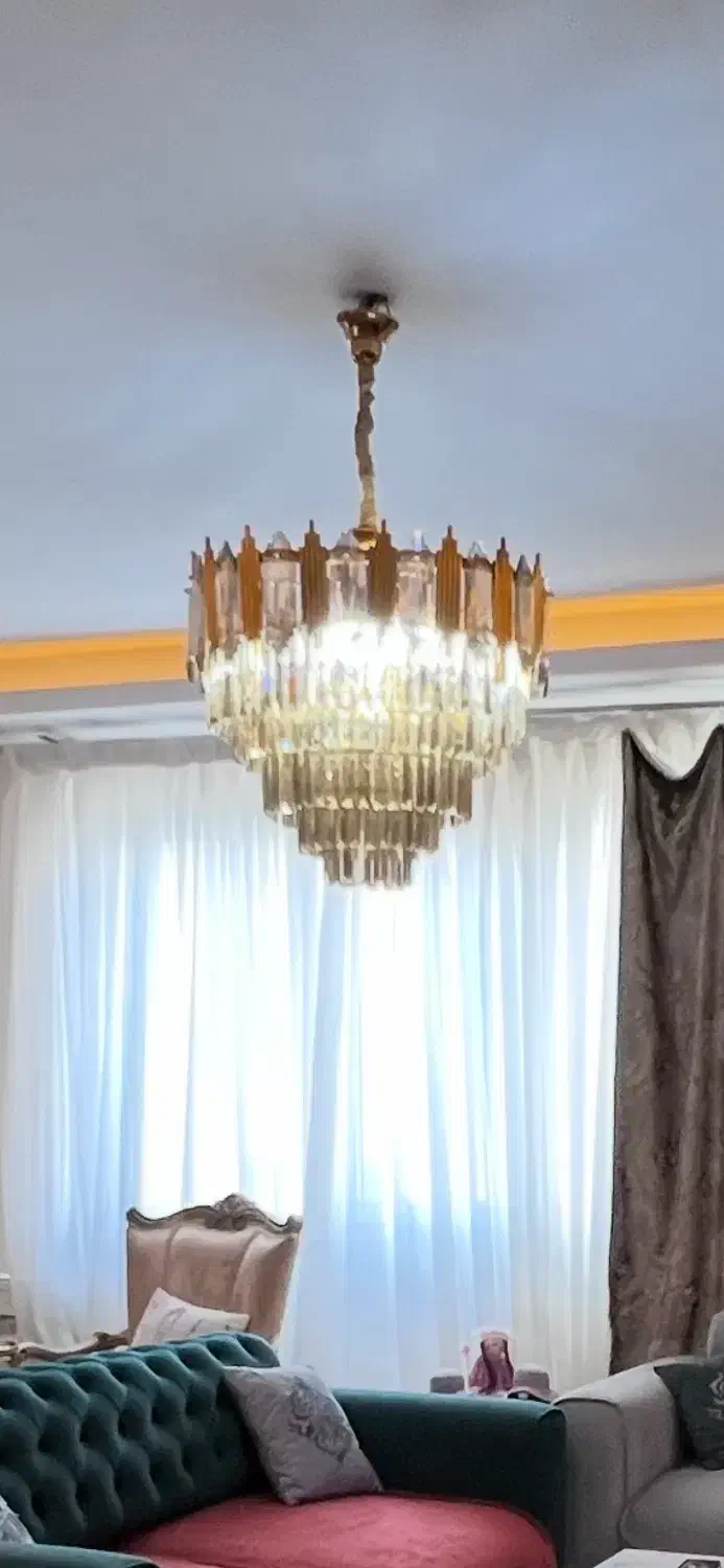 لوستر کریستال مدرن|لوستر و چراغ آویز|پردیس, فاز ۸|دیوار