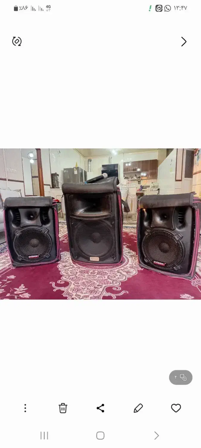 فروش یک باند اکتیو ۱۵و دو باند پسیو۱۳|سیستم صوتی خانگی|لنجان, |دیوار