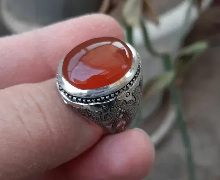 انگشتر عقیق سرخ یمنی|جواهرات|قم, باجک دو|دیوار