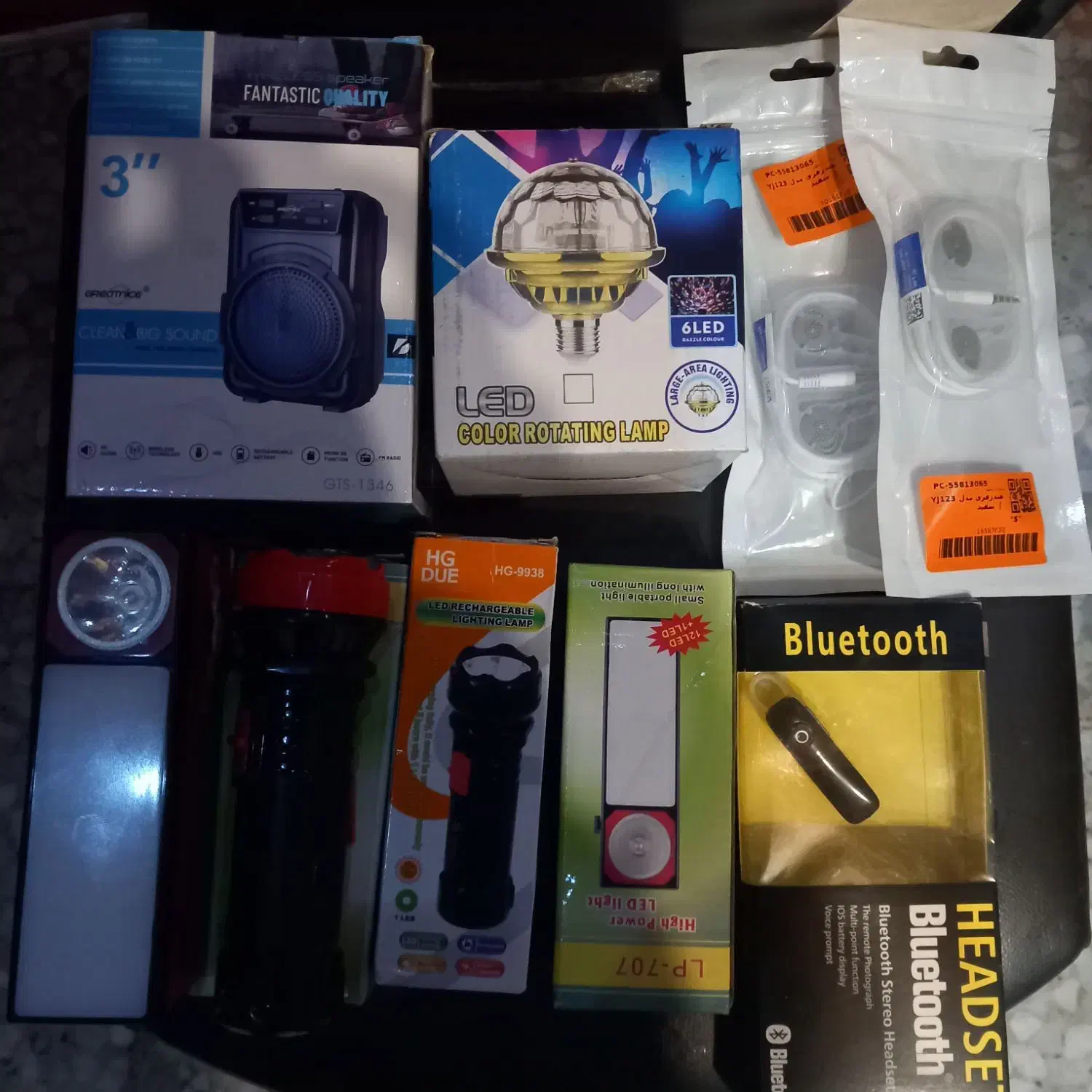 اسپیکر/ لامپ رقص نور متحرک/ چراغ قوه/هندزفری|لوازم جانبی موبایل و تبلت|رشت, پل تالشان|دیوار