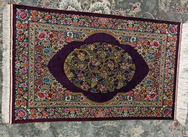 ذرع چارک تمام ابریشم ریز بافت|فرش|قم, پردیسان|دیوار