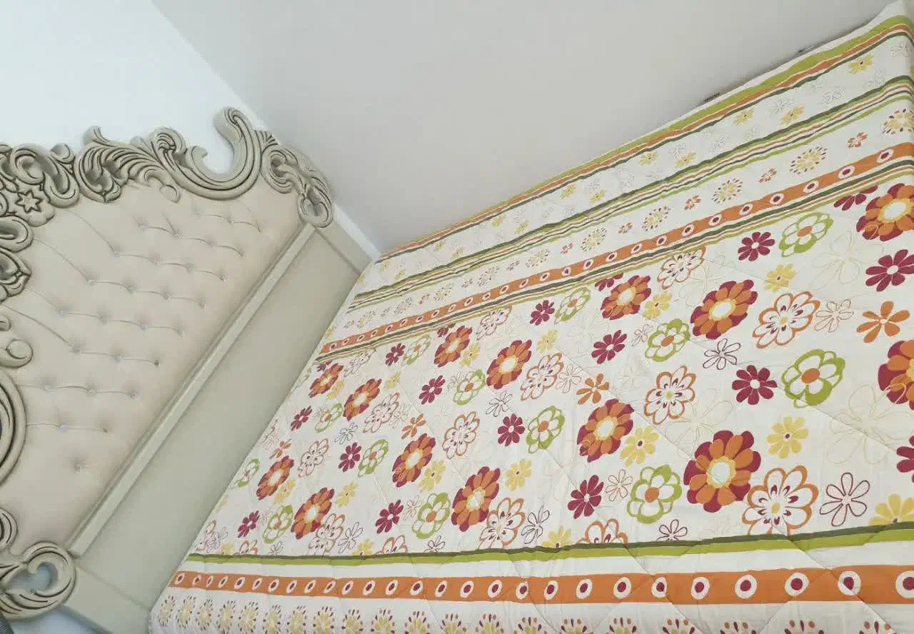 سرویس تخت 2نفره و آیینه دراور شیری رنگ نونو|تخت و سرویس خواب|بیرجند, |دیوار