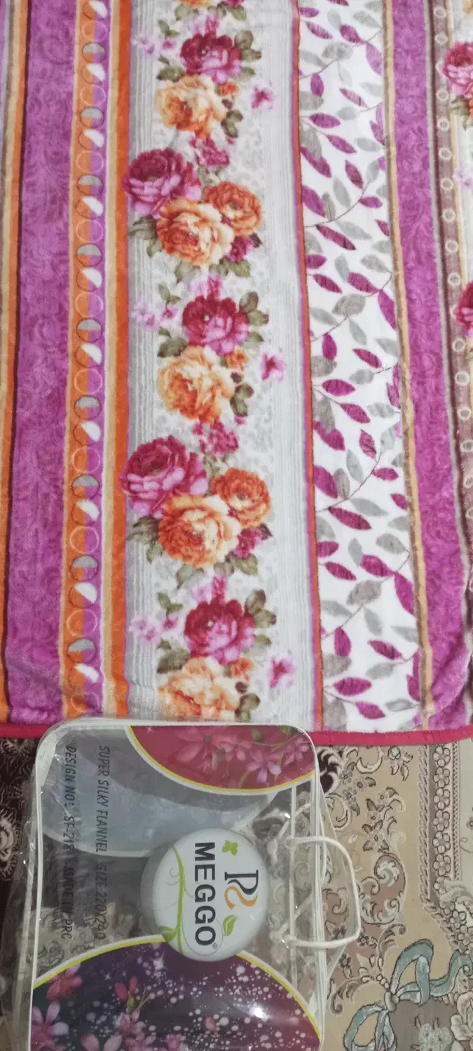 پتو مخمل گلبافت مارک MEGGO PS دونفره سایز 220در240|رختخواب، بالش، پتو|گنبد کاووس, |دیوار