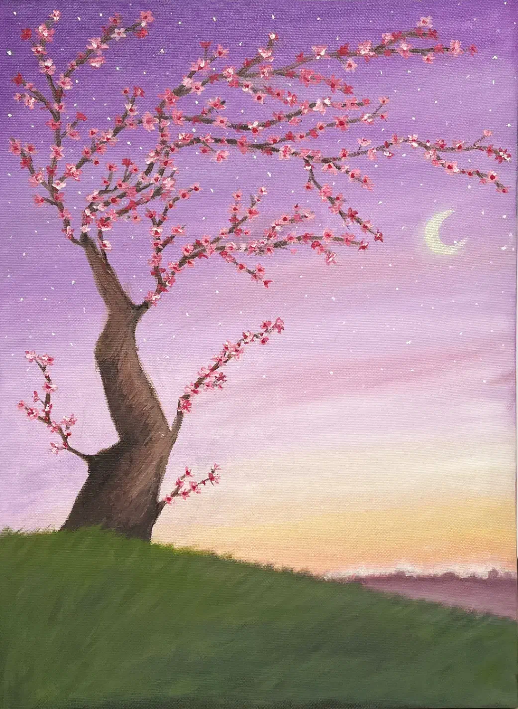 تابلوی نقاشی درخت شکوفه گیلاس|تابلو، نقاشی، عکس|رشت, گلسار|دیوار