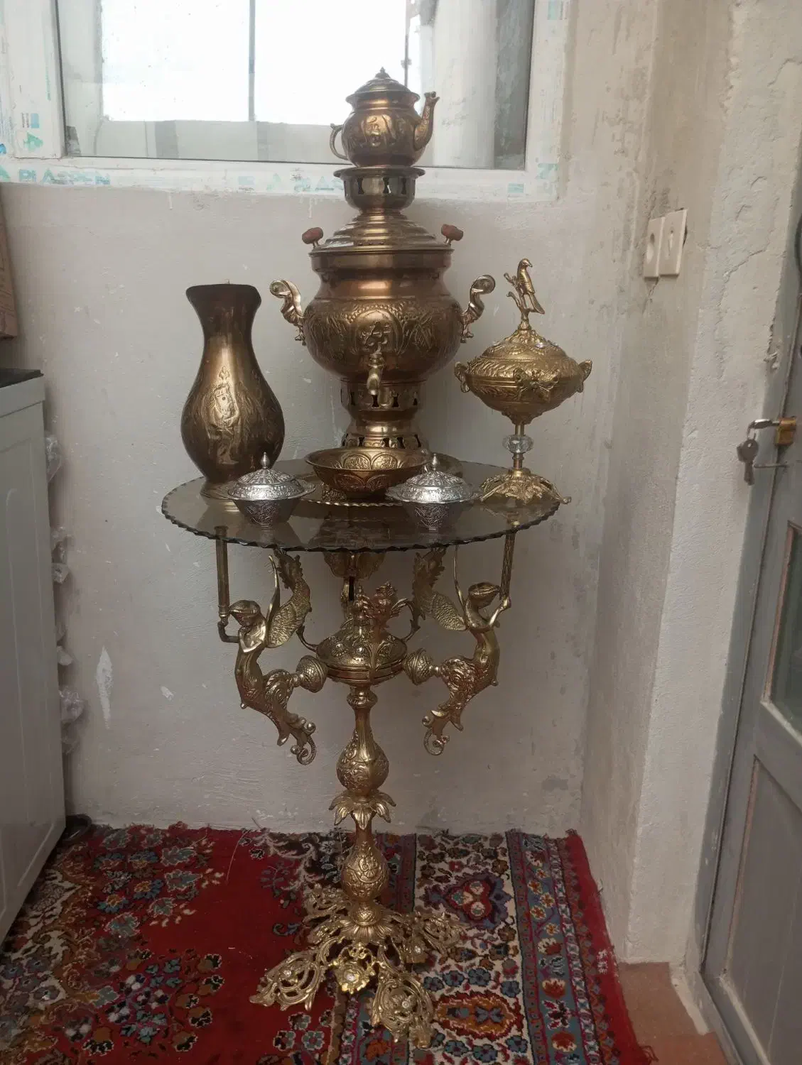 شمعدانی برنزی تزیینی|مجسمه، تندیس، ماکت|زنجان, |دیوار