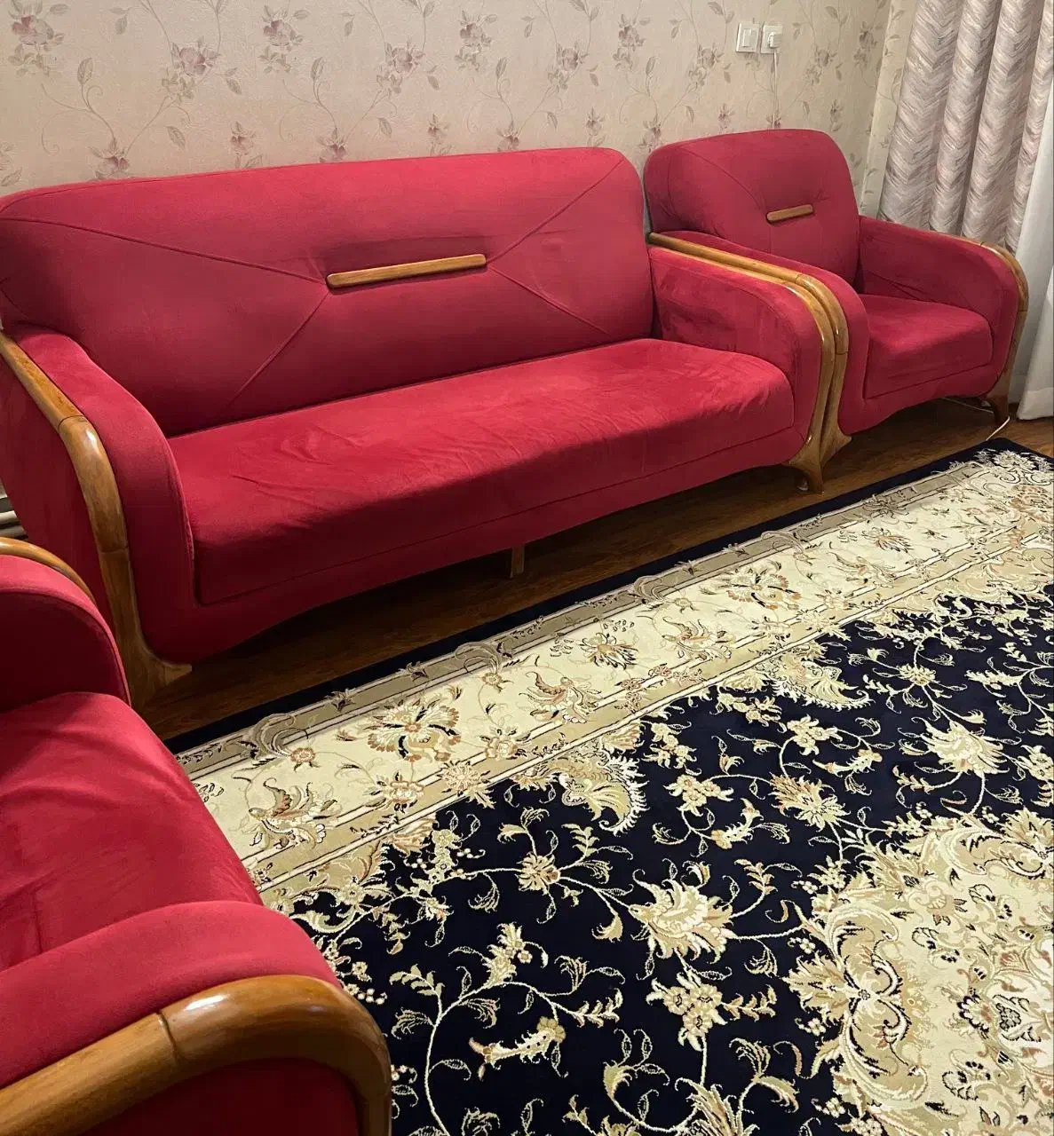 مبل راحتی نیم ست|مبلمان خانگی و میز عسلی|کرج, شهرک فرهنگیان|دیوار