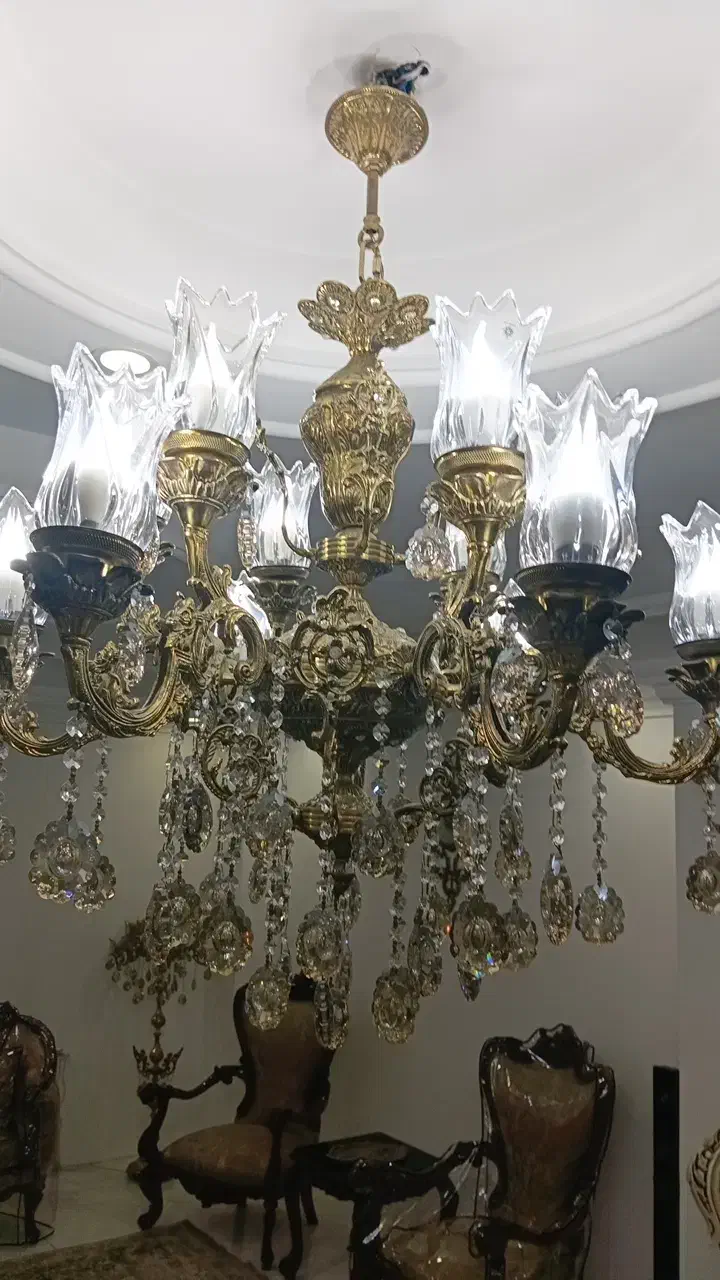 لوستر برنج|لوستر و چراغ آویز|رباطکریم, رباطکریم|دیوار