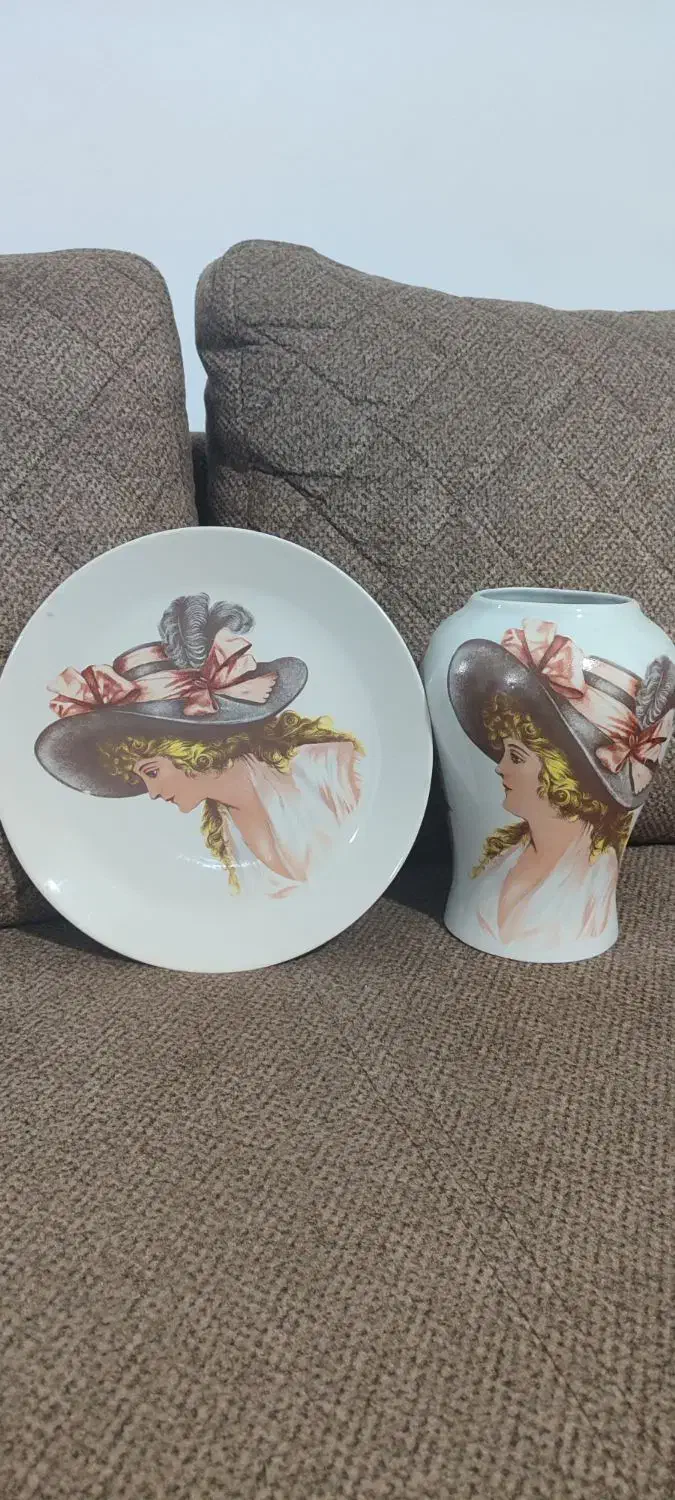 بشقاب و گلدون قدیمی|ظروف سرو و پذیرایی|ساری, |دیوار