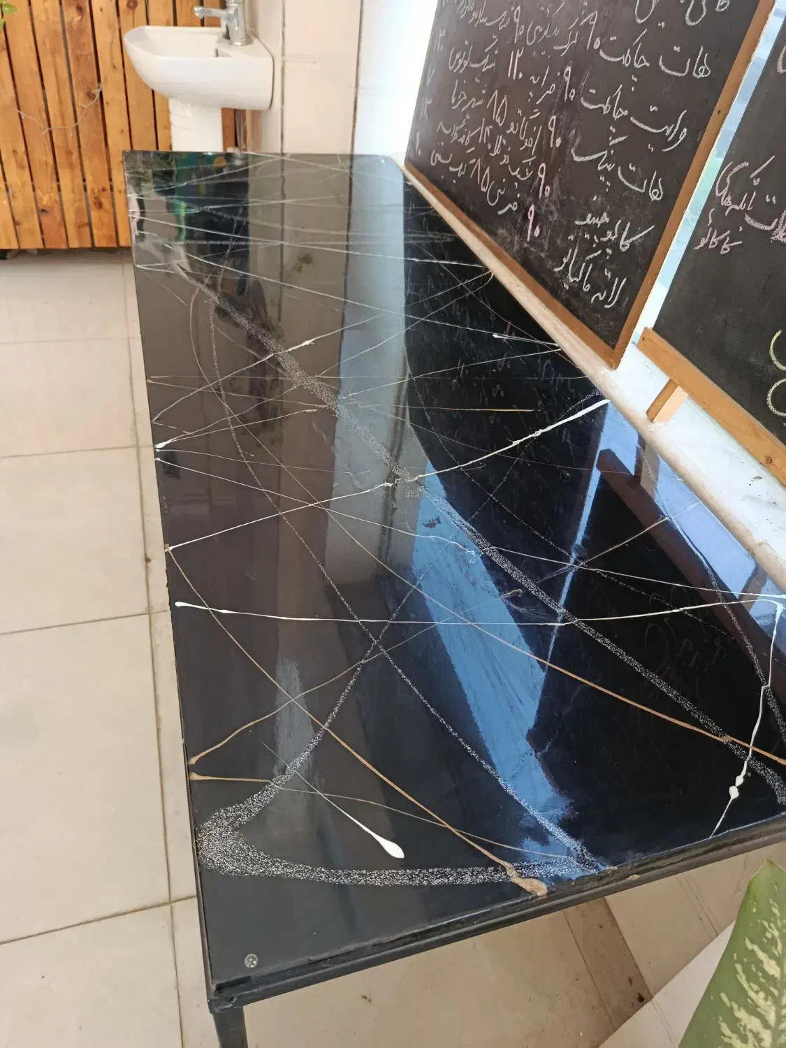 میز چوب و رزین|میز و صندلی غذاخوری|رامیان, |دیوار