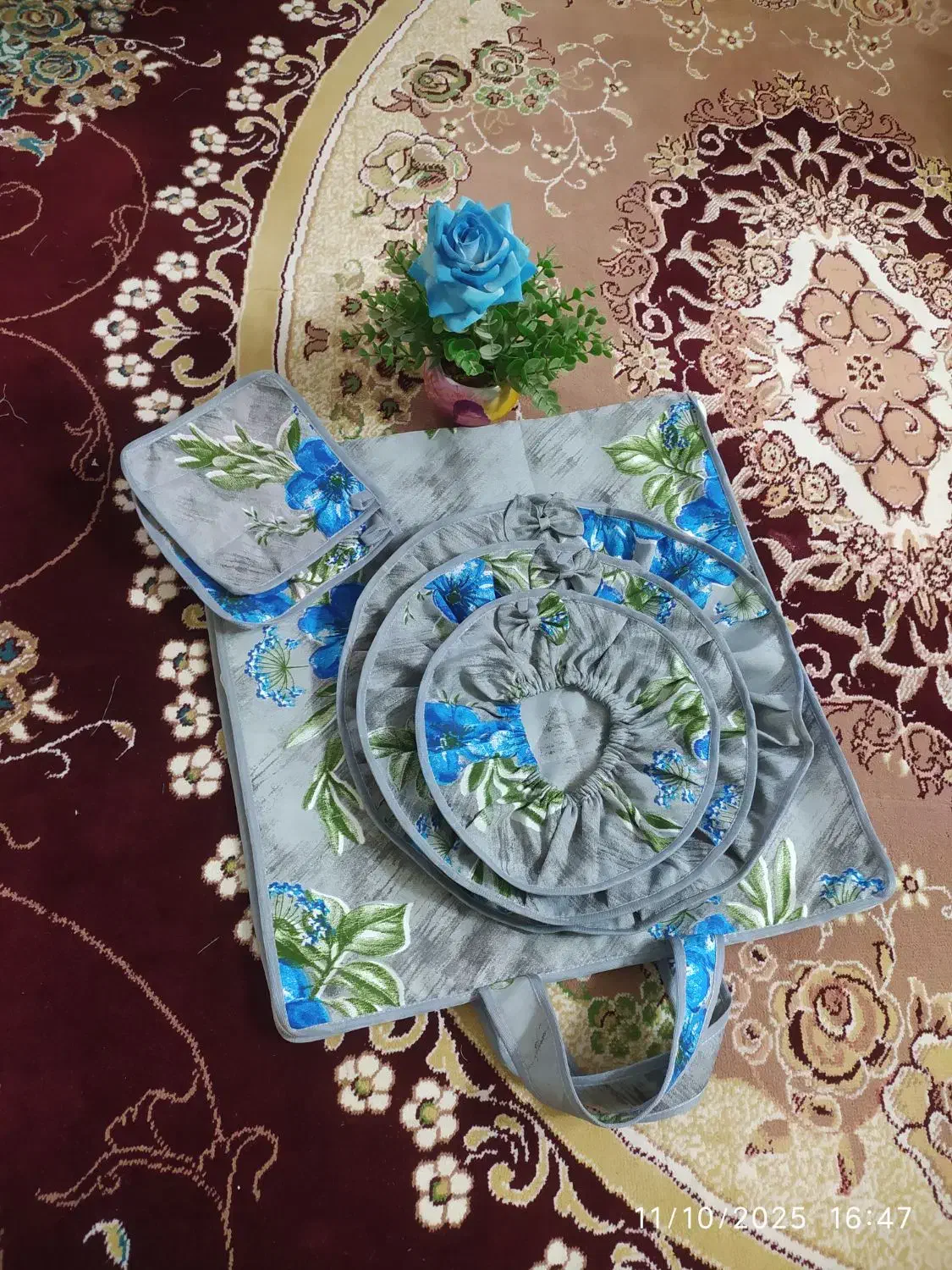 ست دمکن و کیسه ی نان ودستگیره|سفره، حوله، دستمال آشپزخانه|قزوین, |دیوار
