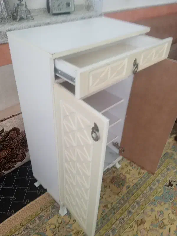 جا کفشی چوبی|جاکفشی، کمد، دراور|قم, شاه ابراهیم|دیوار