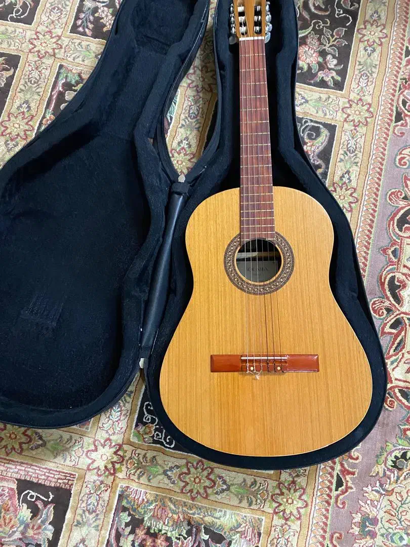 گیتار نورانیا C3 و کاخن هیمه با هارد کیس و پایه|گیتار، بیس، امپلیفایر|اصفهان, مرداویج|دیوار