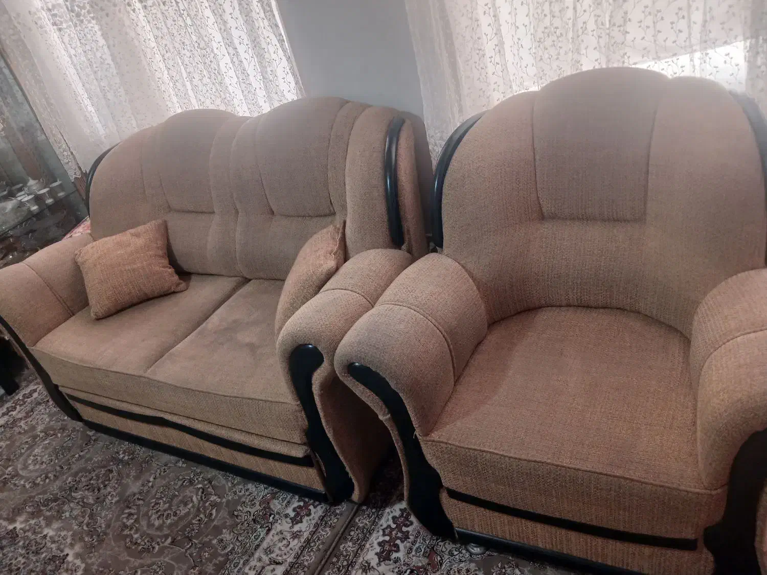 مبل نیم ست فلز|مبلمان خانگی و میز عسلی|ری, علایین|دیوار