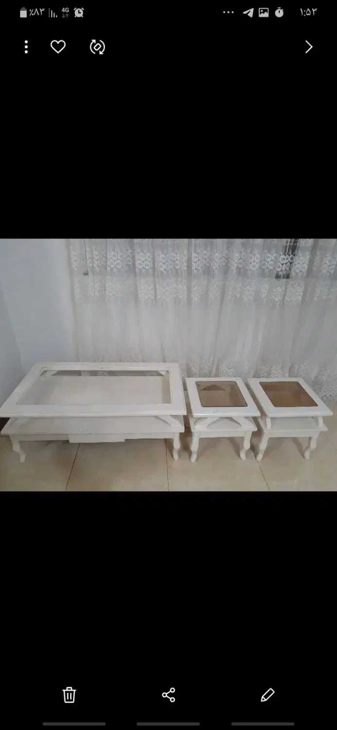 جلو مبلی و ۲ عدد عسلی|مبلمان خانگی و میز عسلی|صومعه‌سرا, |دیوار