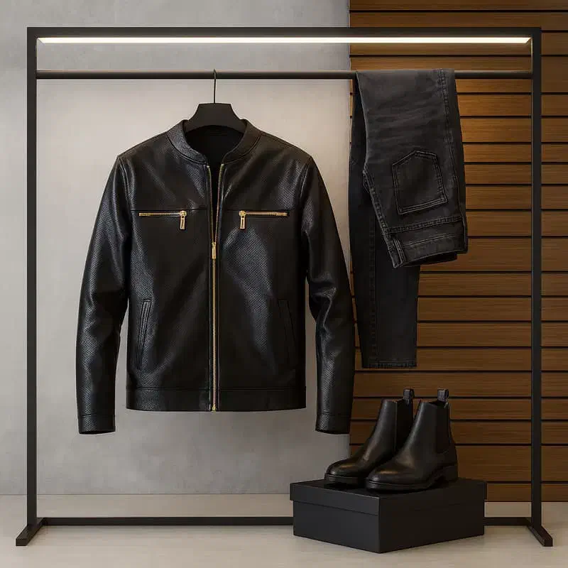 کاپشن چرم مردانه پرداخت درب منزل.|لباس|تهران, حسن‌آباد|دیوار