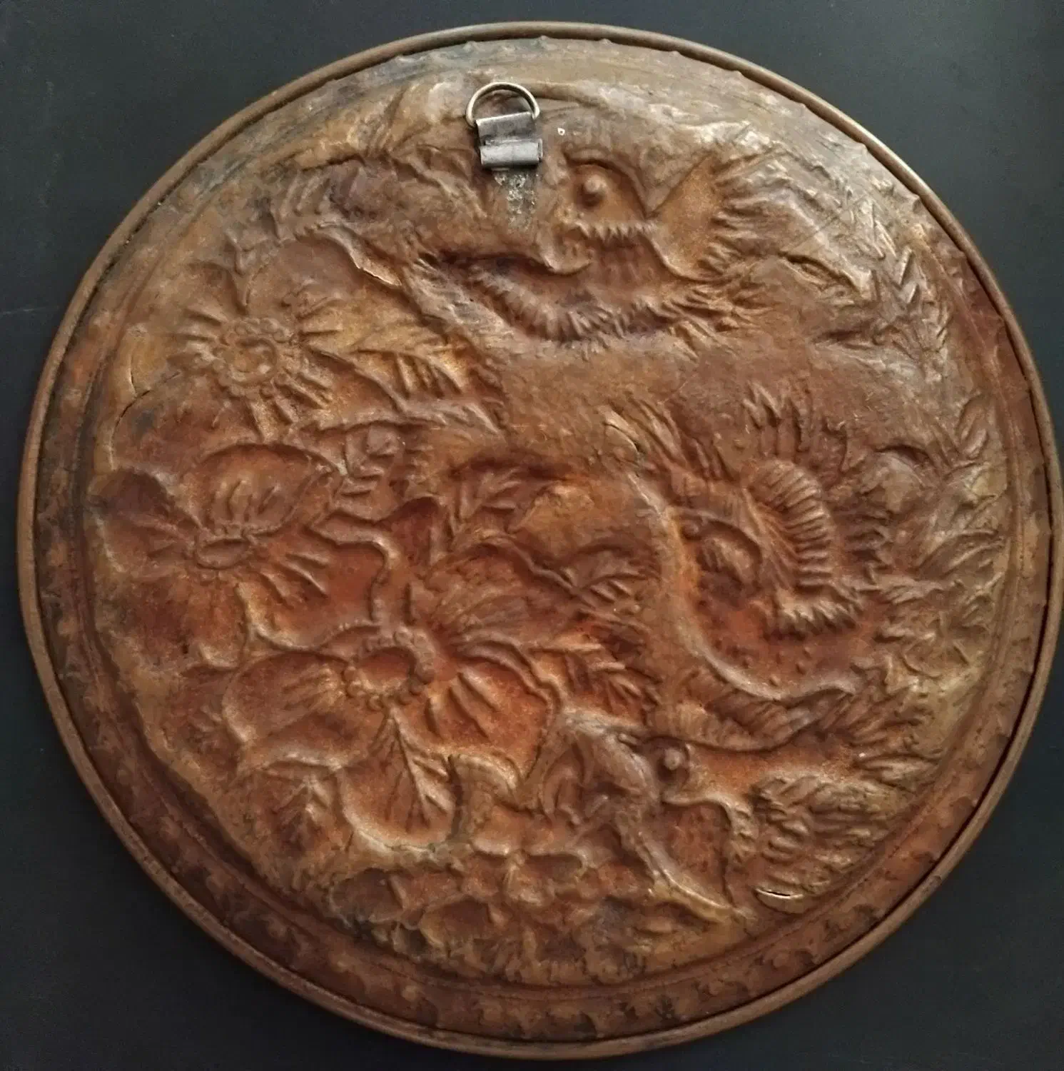 دیوارکوب مسی قلم|کلکسیون اشیاء عتیقه|شاهین‌شهر, کوی مهدیه|دیوار