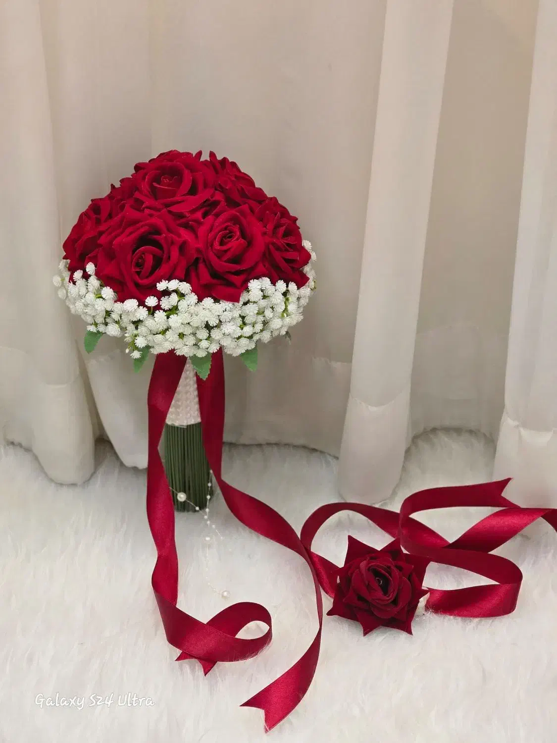 دسته گل عروس ماندانا|گل مصنوعی|بندرعباس, |دیوار