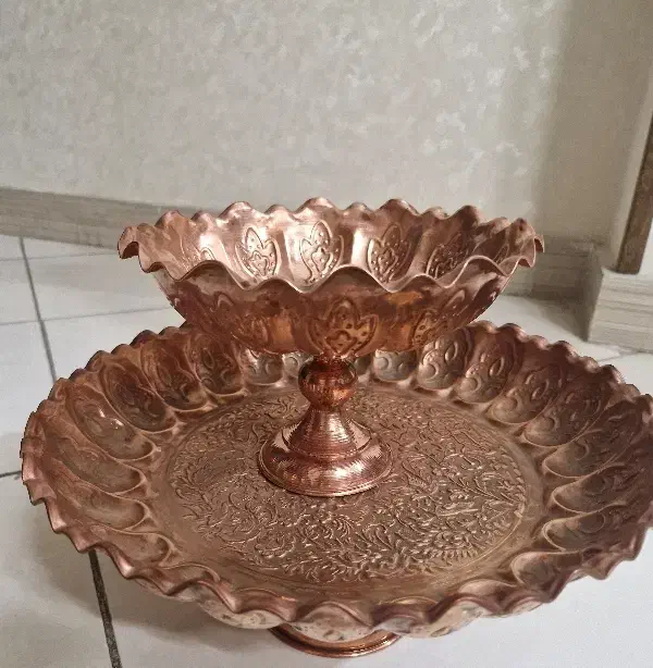 میوه خوری بزرگ واجیل خوری مسی|ظروف سرو و پذیرایی|ورامین, شهرک ولیعصر|دیوار