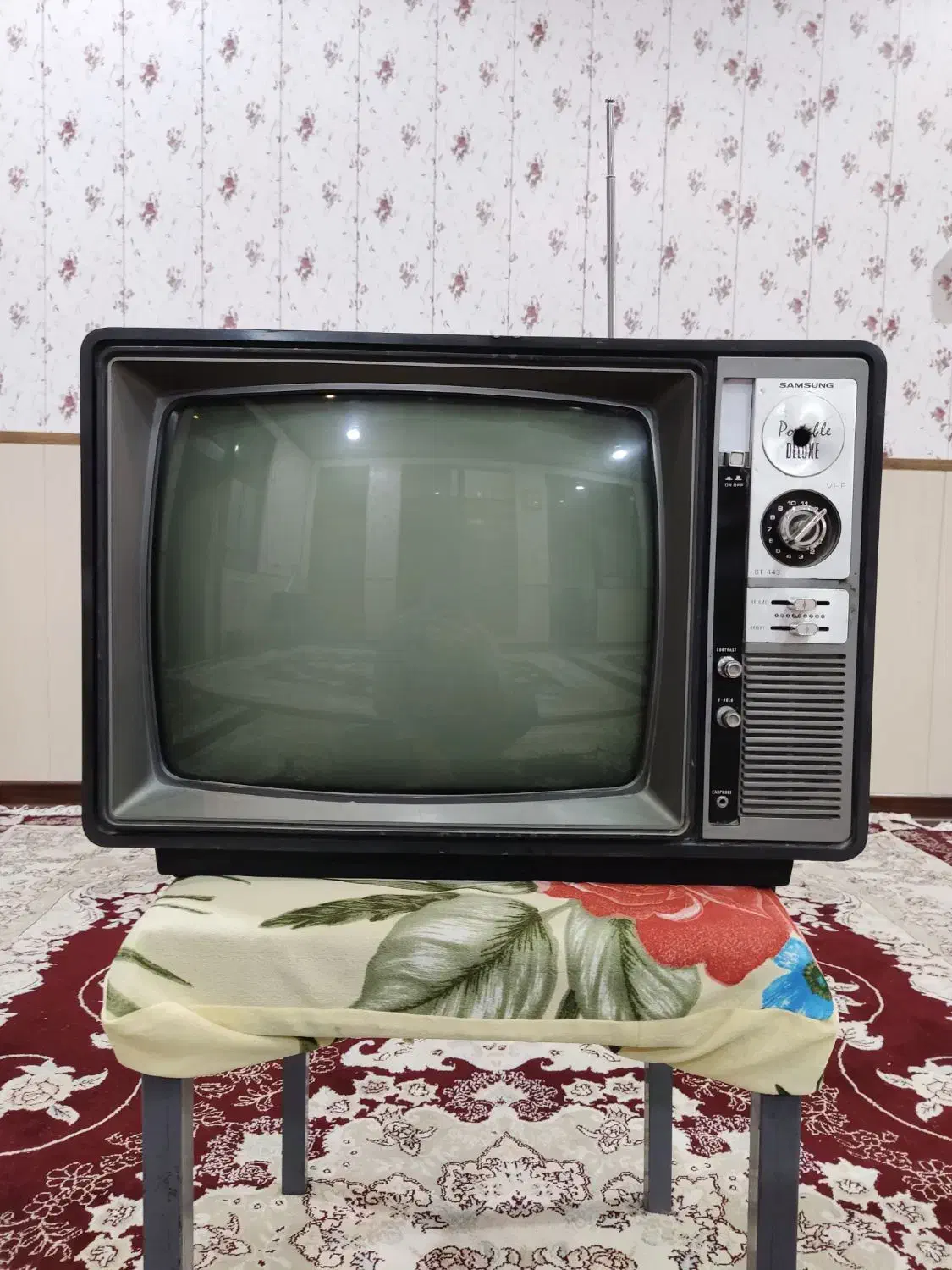 تلویزیون چوبی قدیمی با قدمت ۴۰ سال|کلکسیون اشیاء عتیقه|بافق, |دیوار