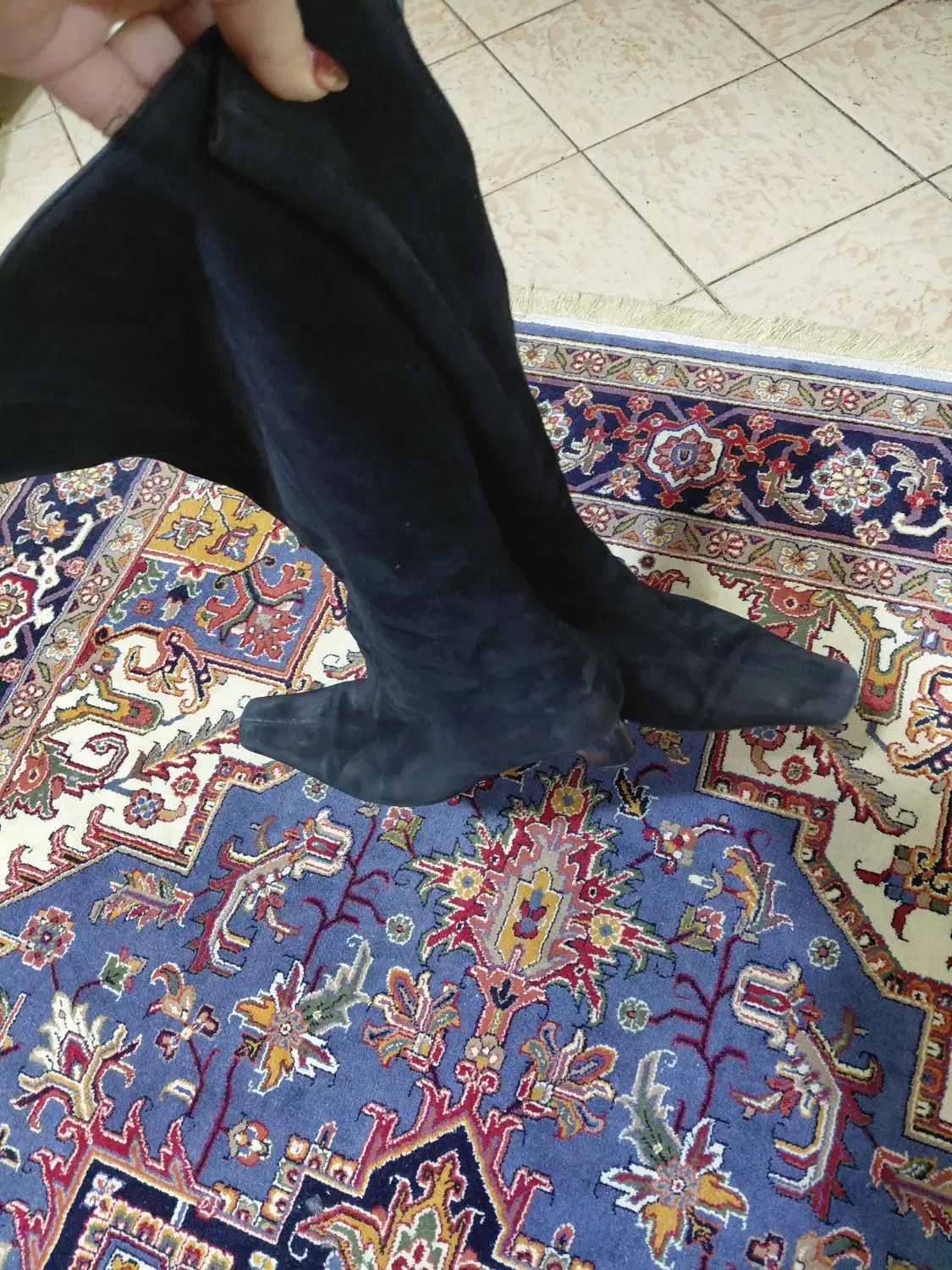 چکمه دخترانه مخمل  بلند و عروسکی|کیف، کفش، کمربند|بم, |دیوار