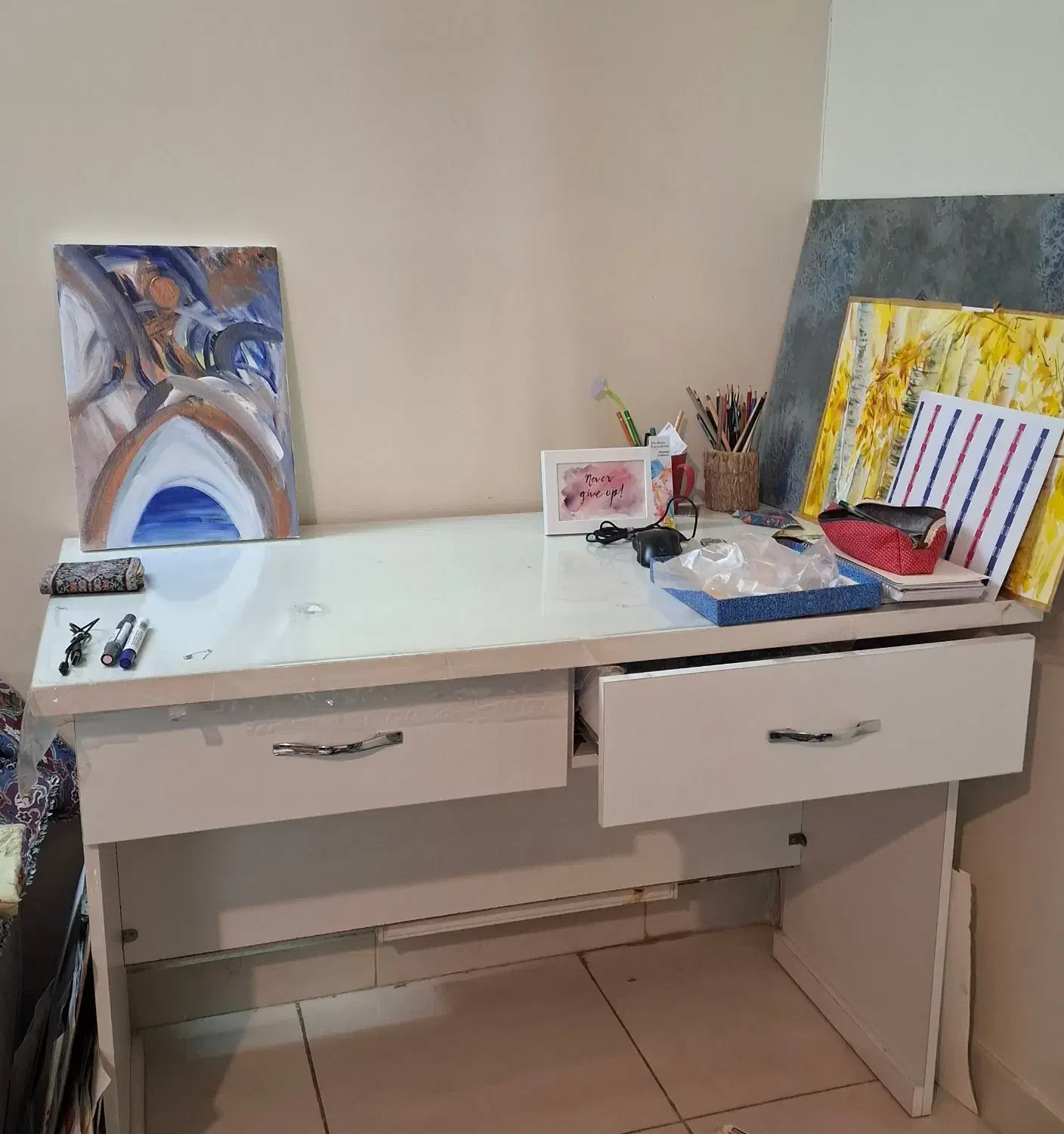 میز تحریر سفید|میز تحریر و کامپیوتر|تهران, منیریه|دیوار