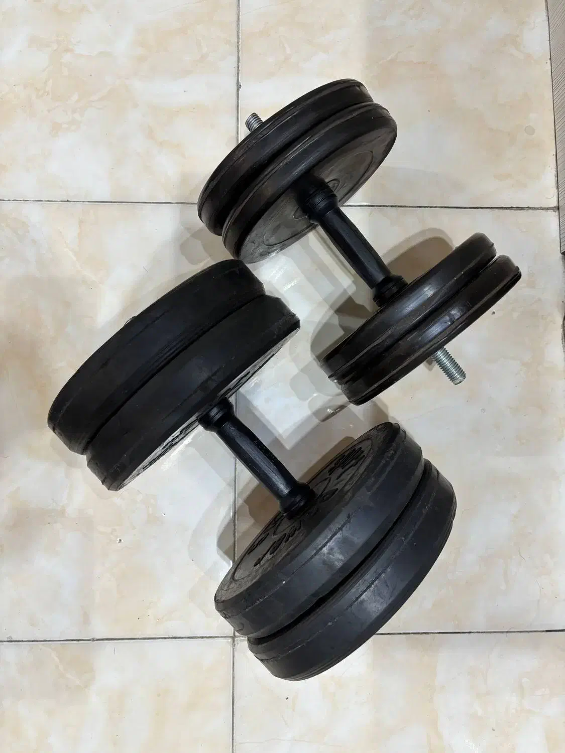 دستگاه بدنسازی 12کاره کامل + دمبل و هالتر (خانگی)|تجهیزات ورزشی|تهران, وحیدیه|دیوار