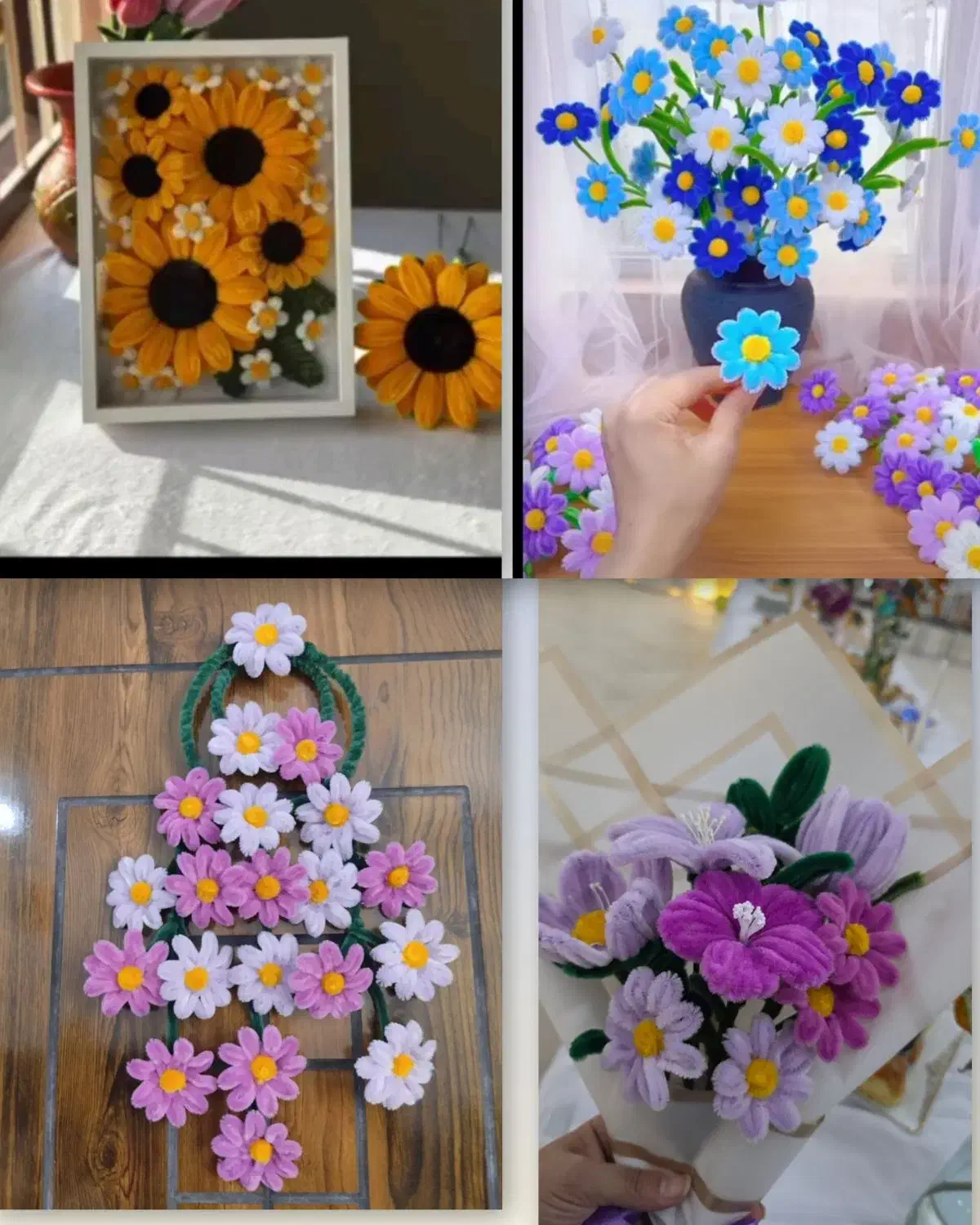 دسته گل‌های مناسبتی تزعینی وگلدانی کاردست|صنایع دستی و سایر لوازم تزئینی|سیمین شهر, |دیوار