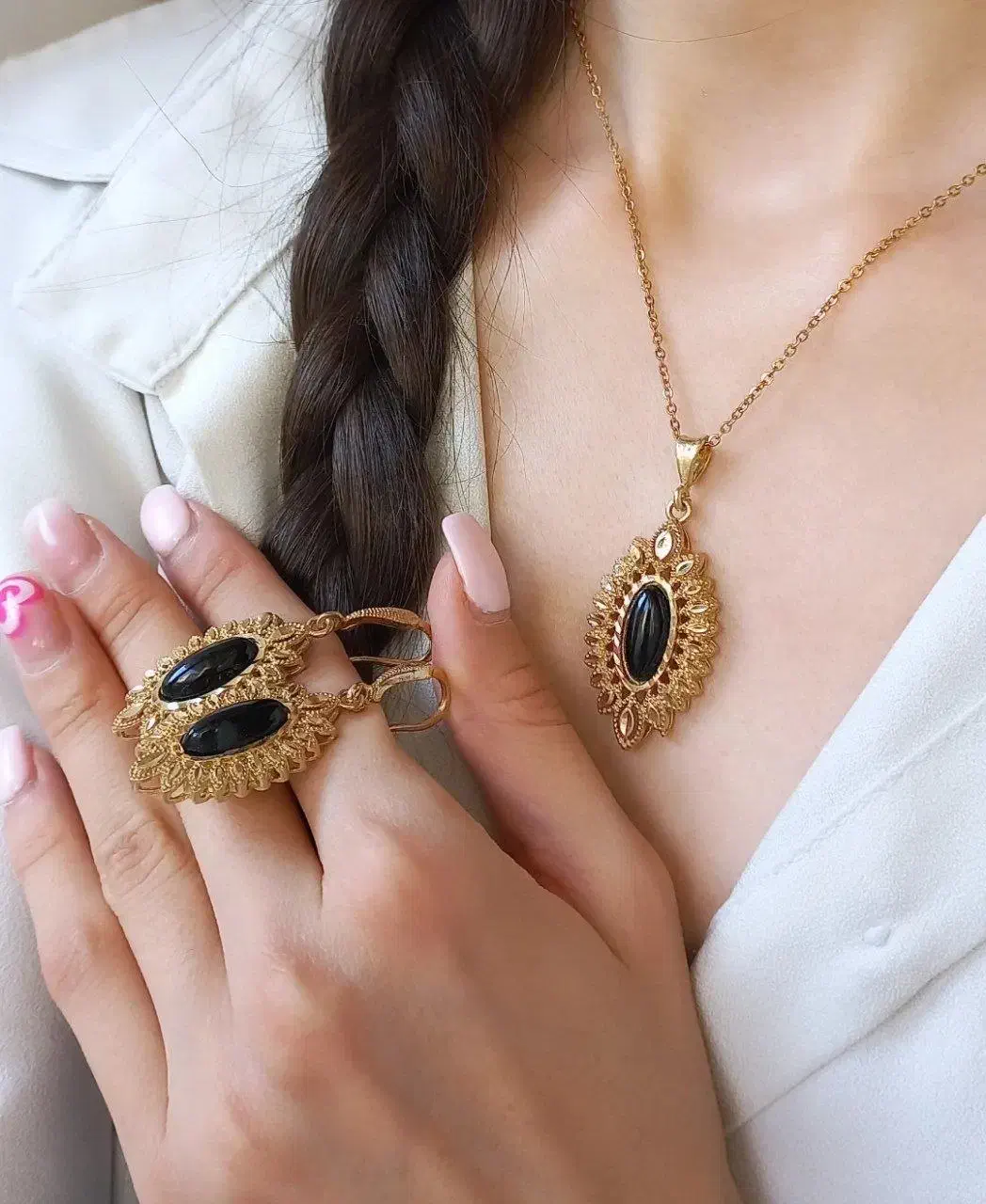 نیم ست عقیق اصلی|زیورآلات و اکسسوری|مبارکه, |دیوار