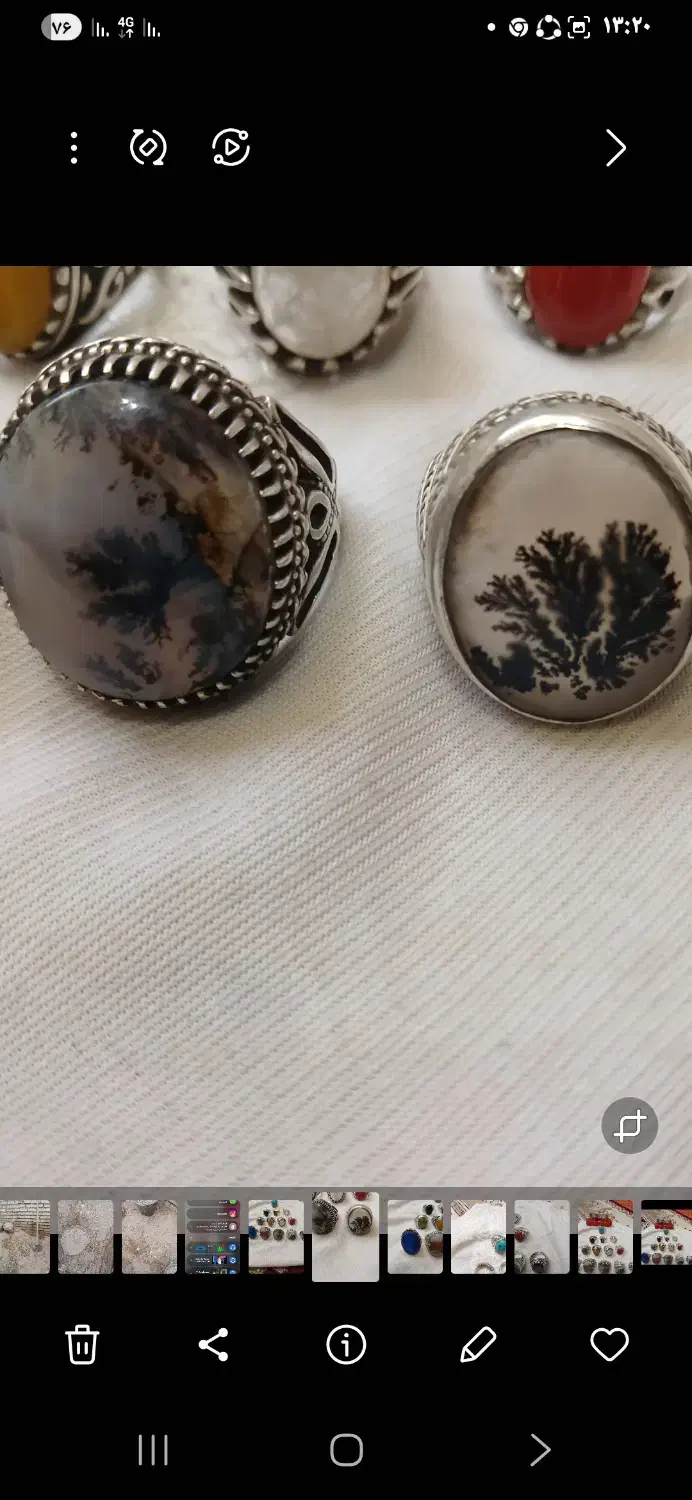 نقره۹۲۵عیارنگین بالاباکیفیت|جواهرات|اصفهان, سرچشمه|دیوار