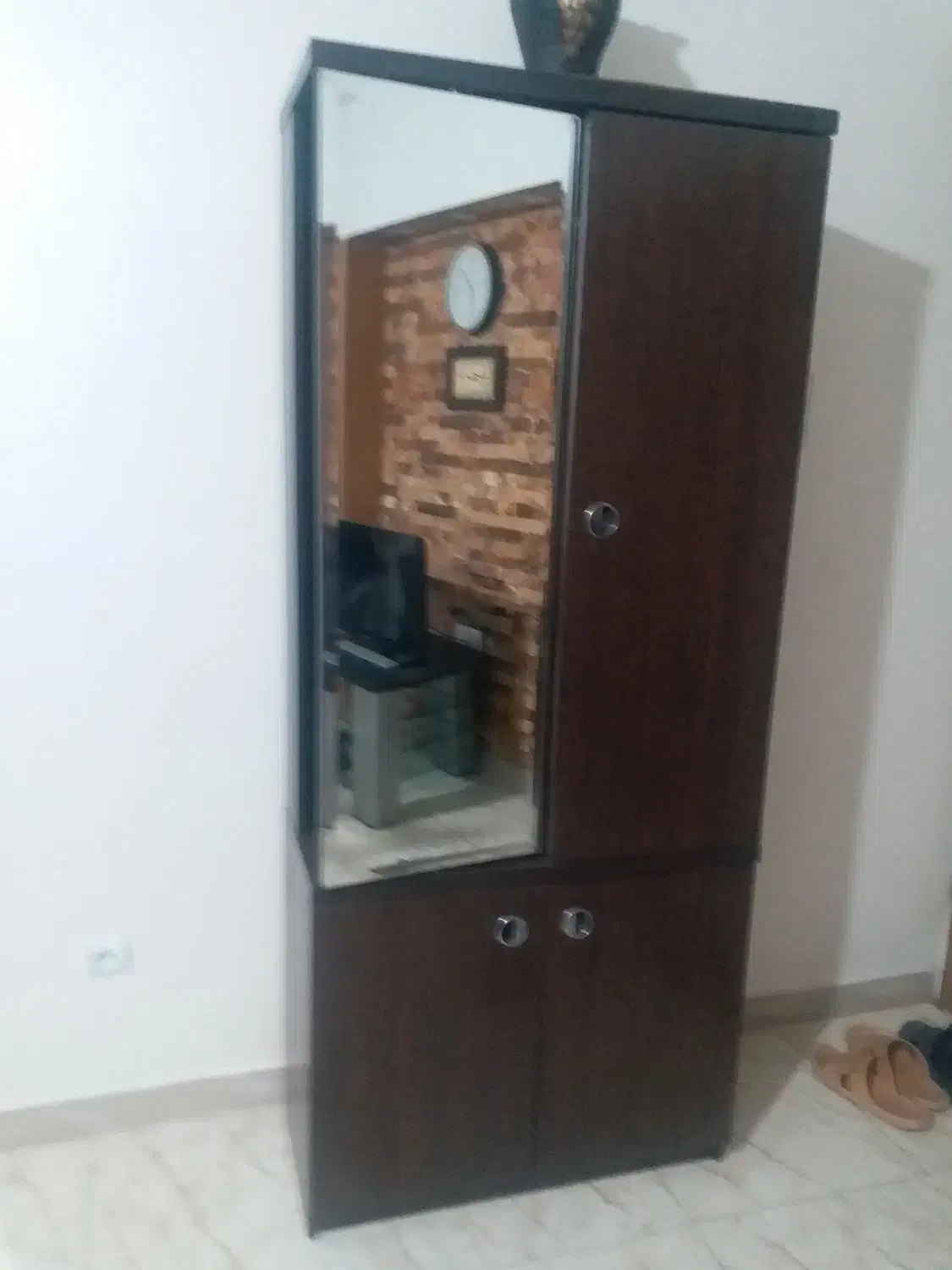 جالباسی آئینه کریستال چرخون وجاکفشی سه طبقه نو|جاکفشی، کمد، دراور|بومهن, |دیوار