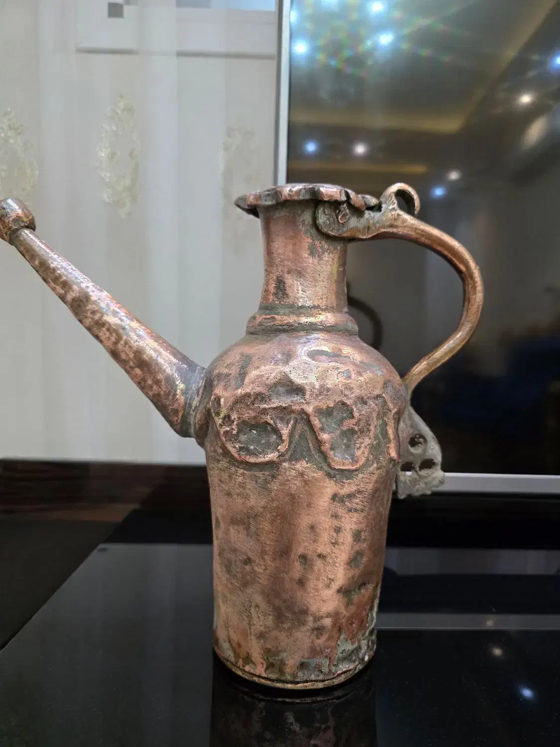 افتابه مسی قدمت قجری|کلکسیون اشیاء عتیقه|یزد, |دیوار